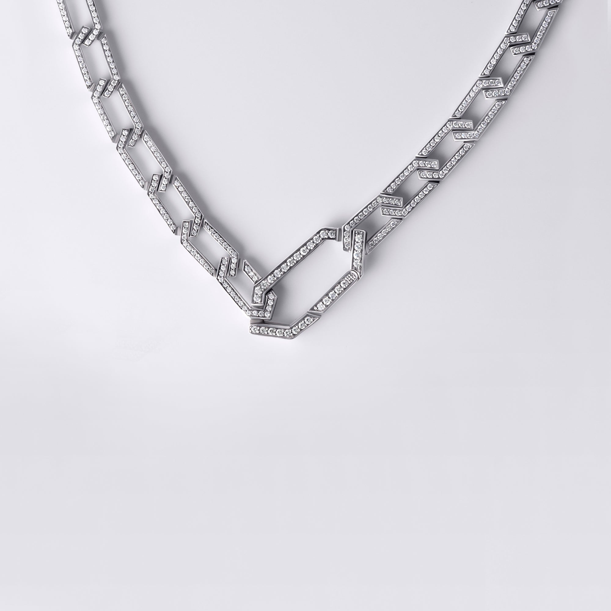 Legacy Couture Hexagonal Pave Link Necklace