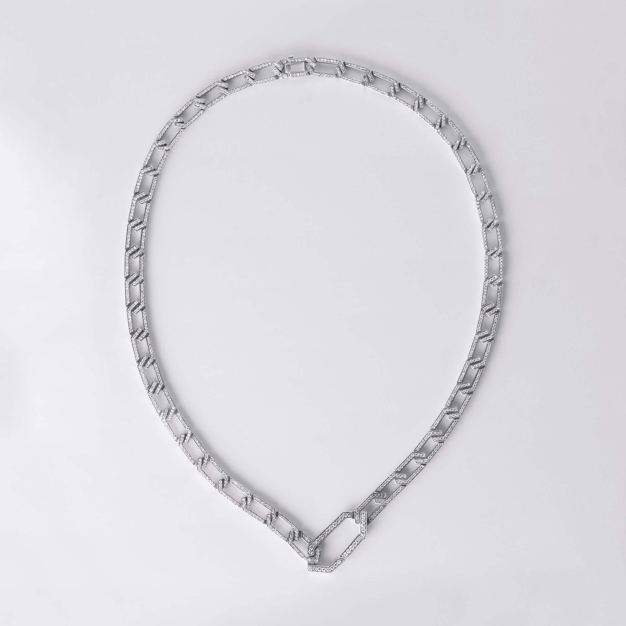 Legacy Couture Hexagonal Pave Link Necklace