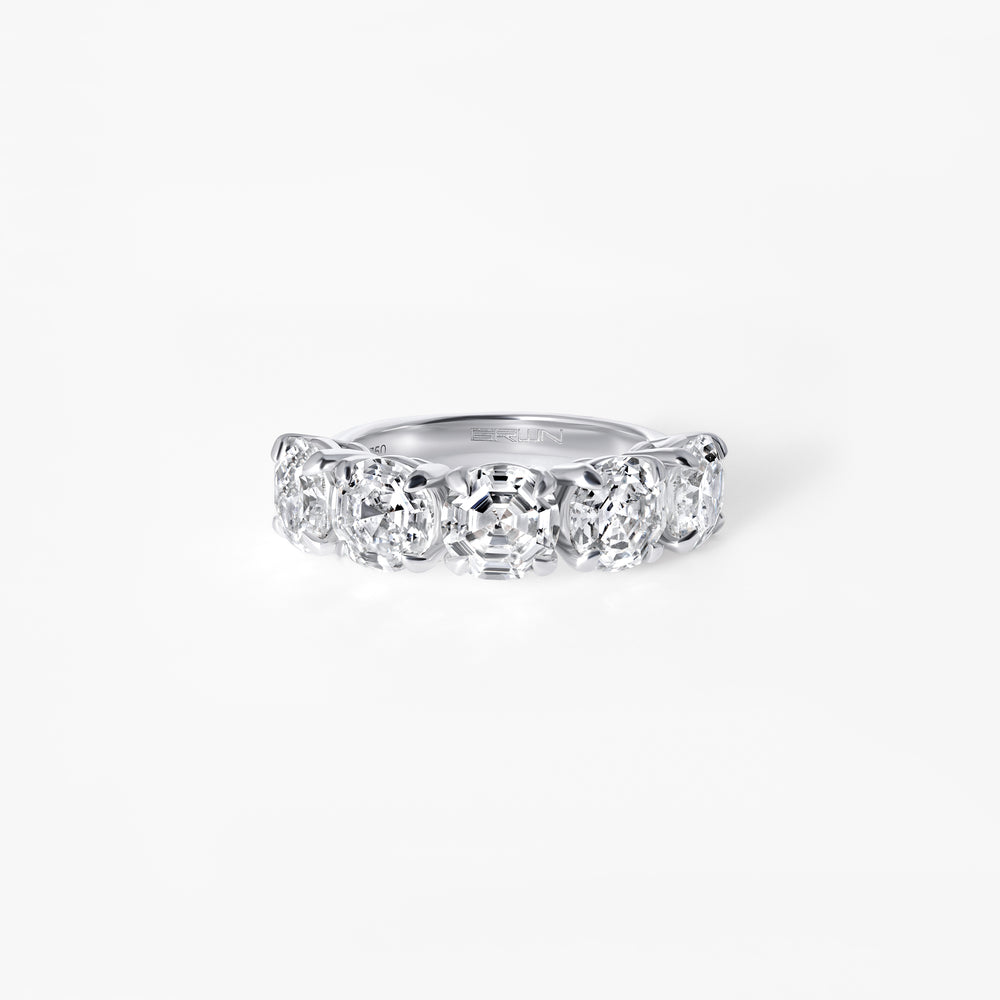 Round Soleil Cut Diamond Five Stone Band