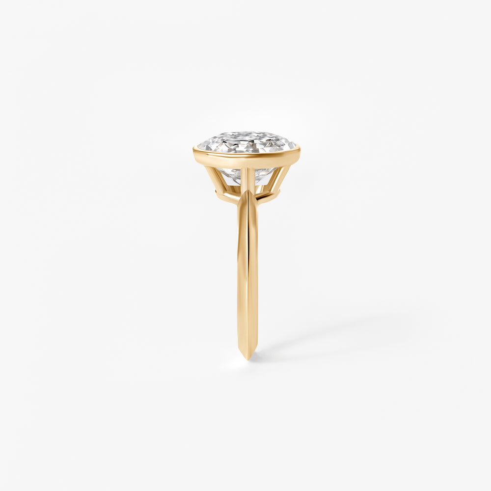 5.50CT Soleil Cut Round Bezel Engagement Ring
