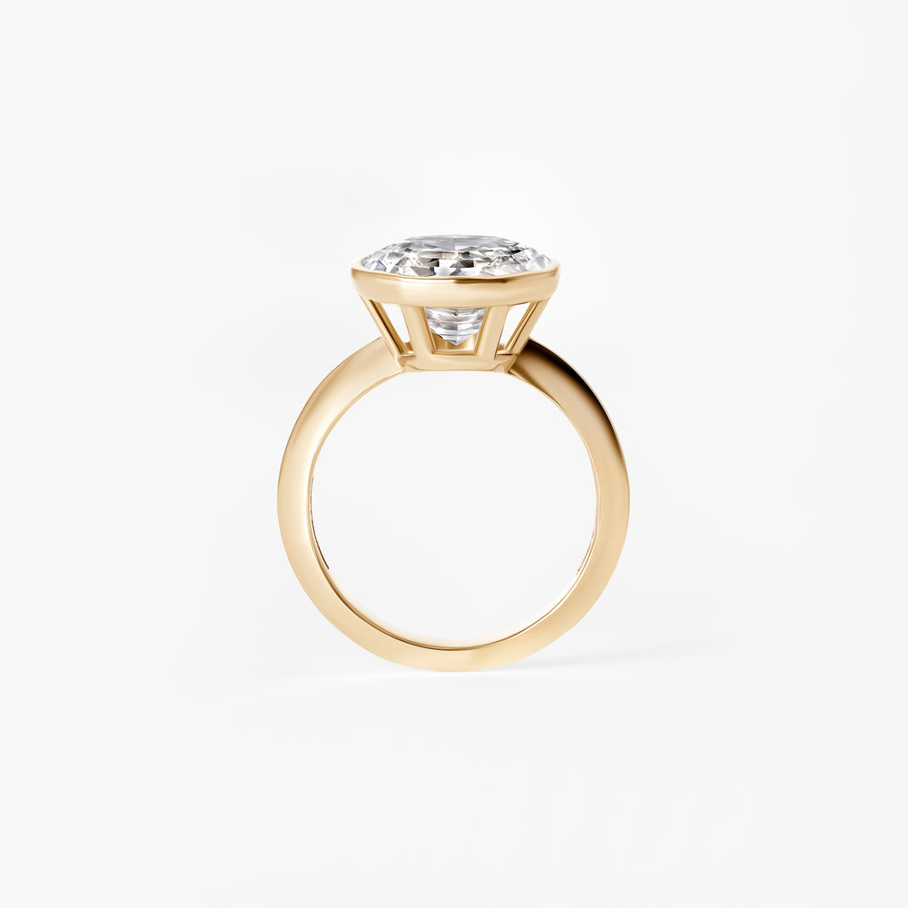 5.50CT Soleil Cut Round Bezel Engagement Ring