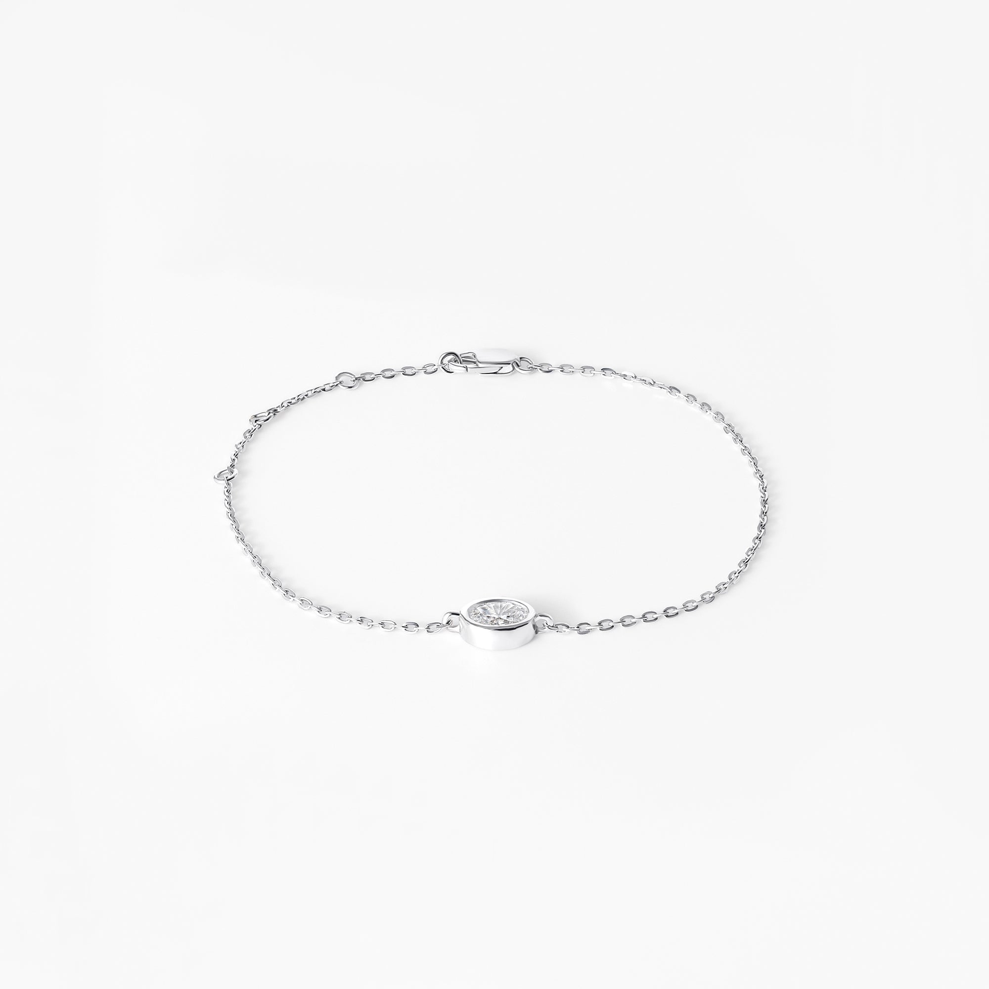 Oval Diamond Bezel Set Bracelet