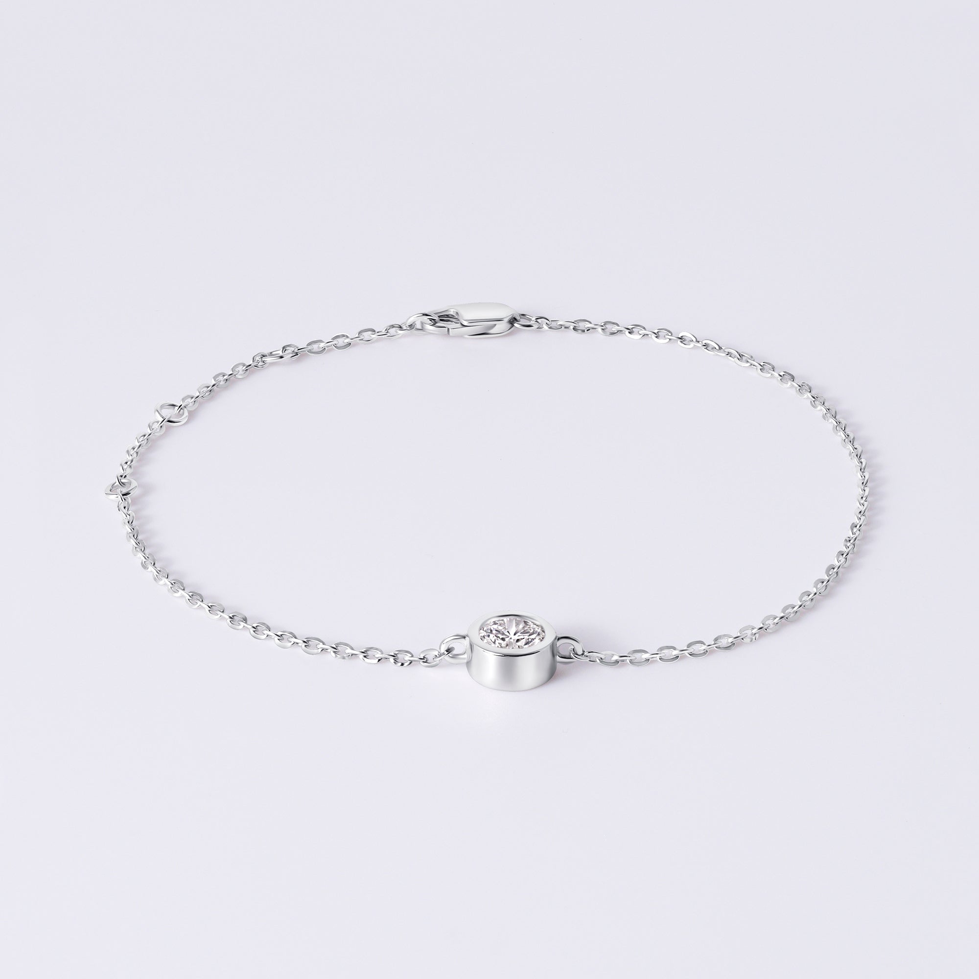 Round Diamond Bezel Set Bracelet