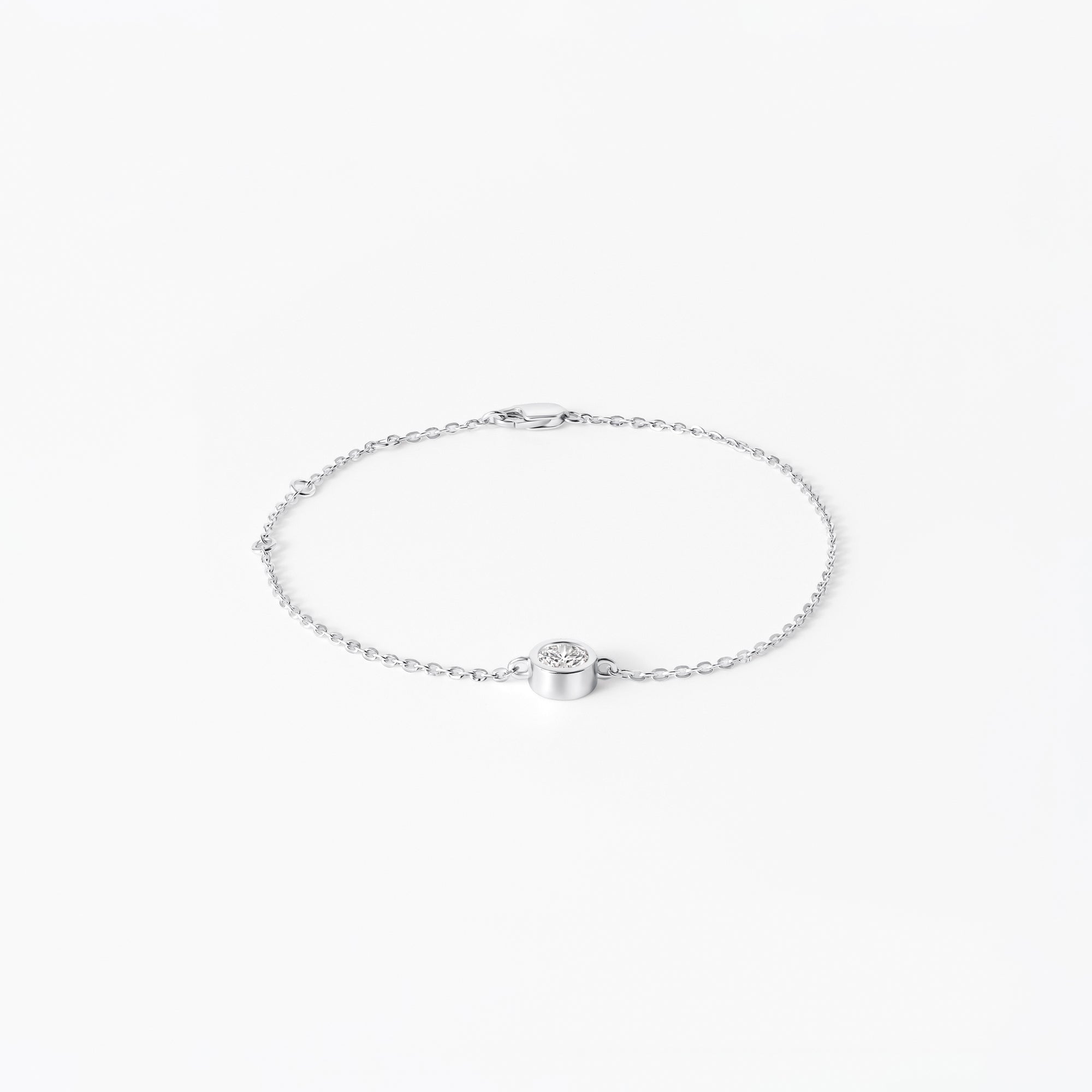 Round Diamond Bezel Set Bracelet