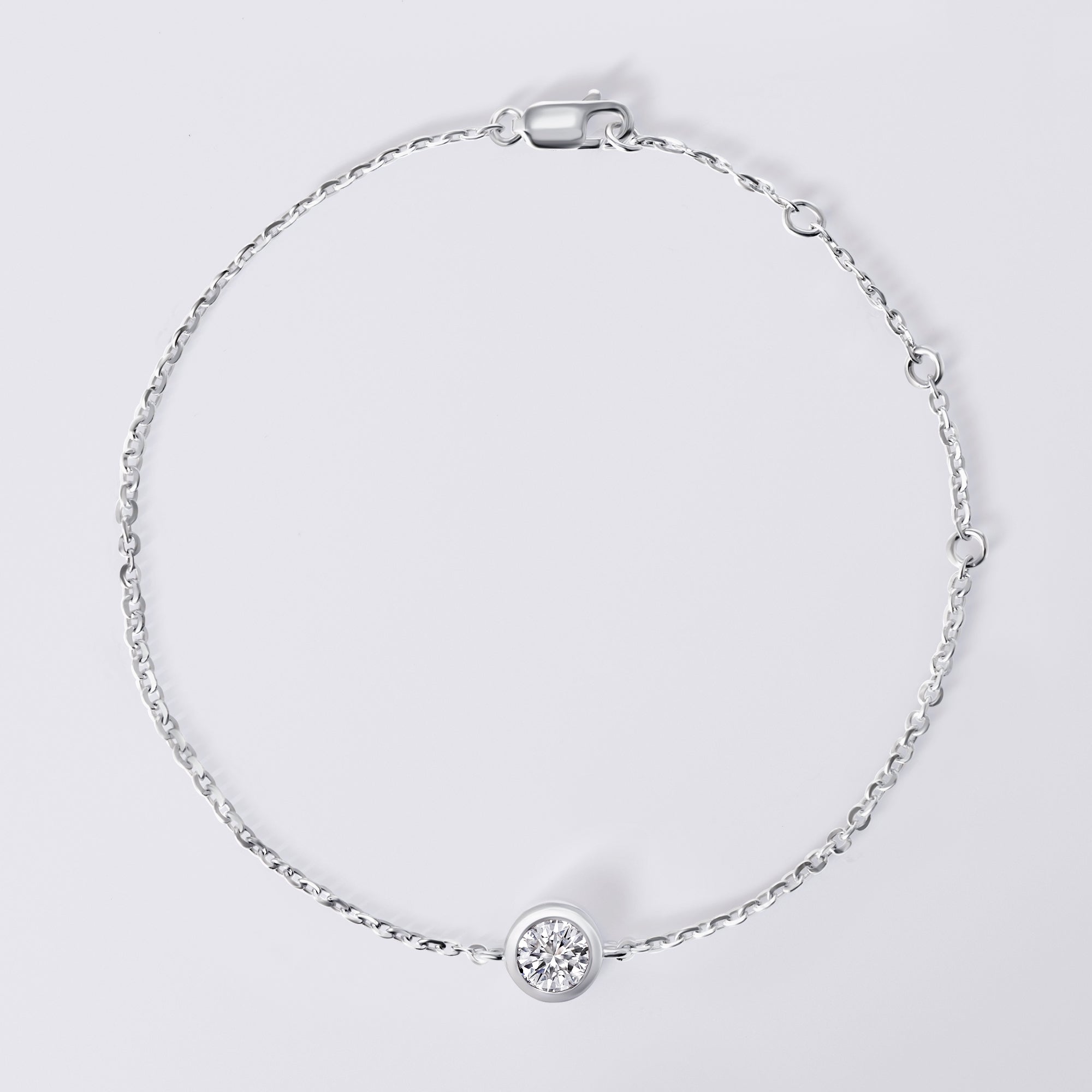 Round Diamond Bezel Set Bracelet