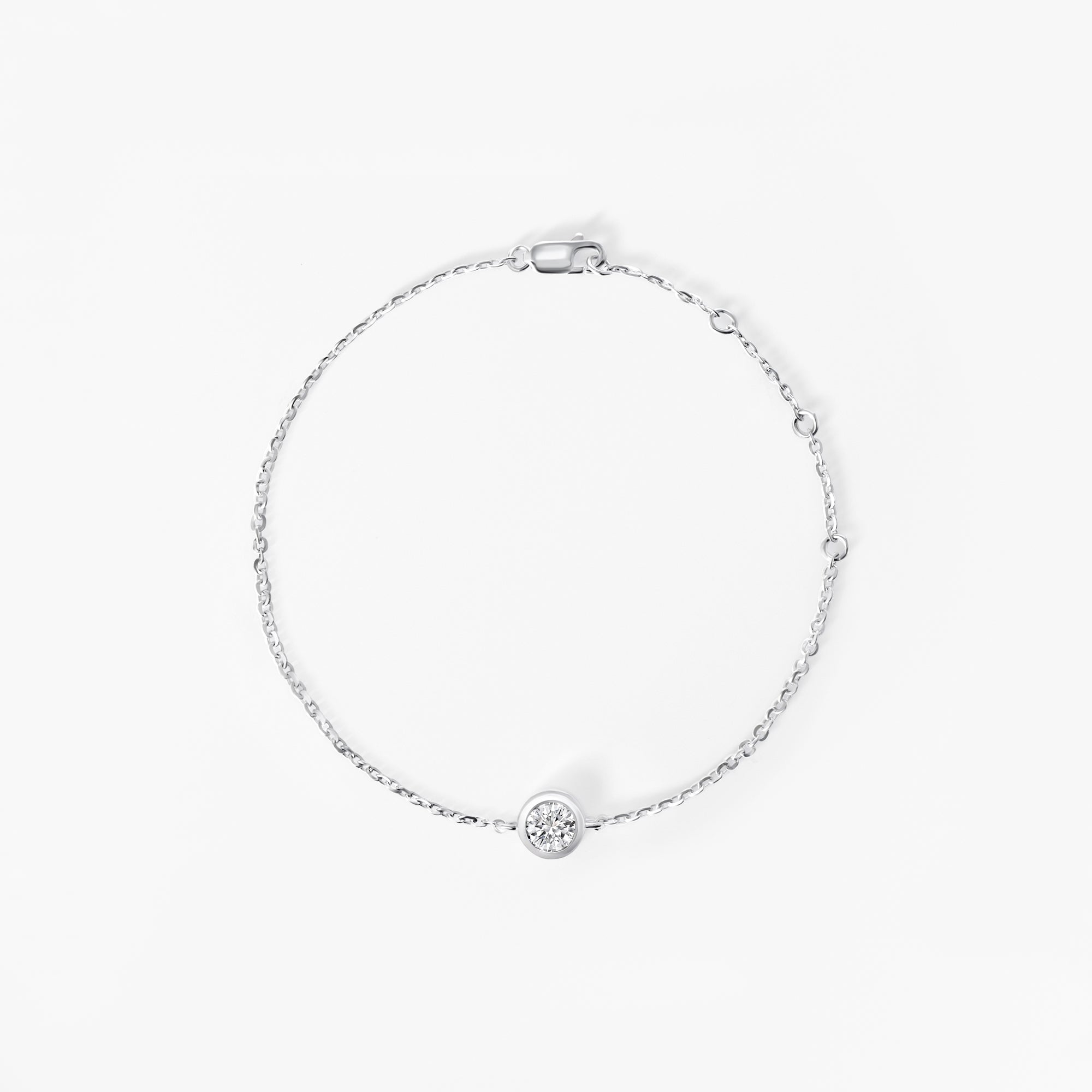 Round Diamond Bezel Set Bracelet