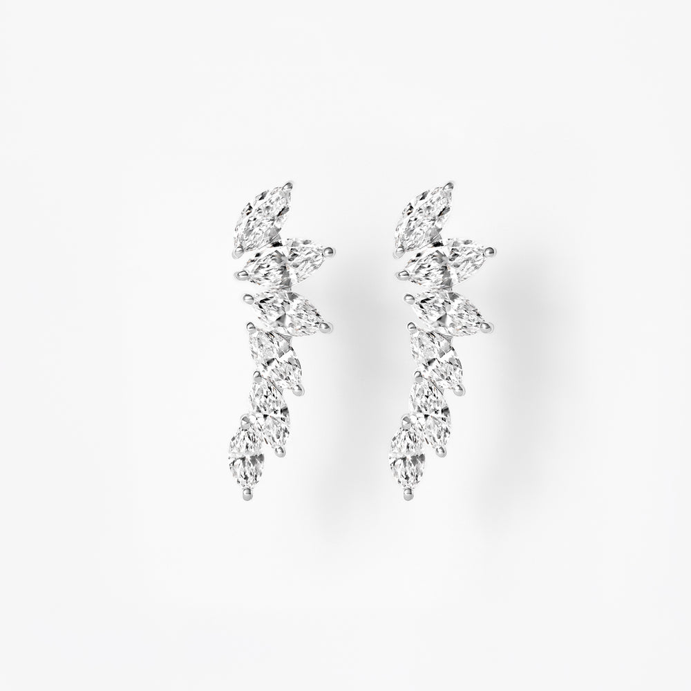Marquise Diamond Crawler Earrings