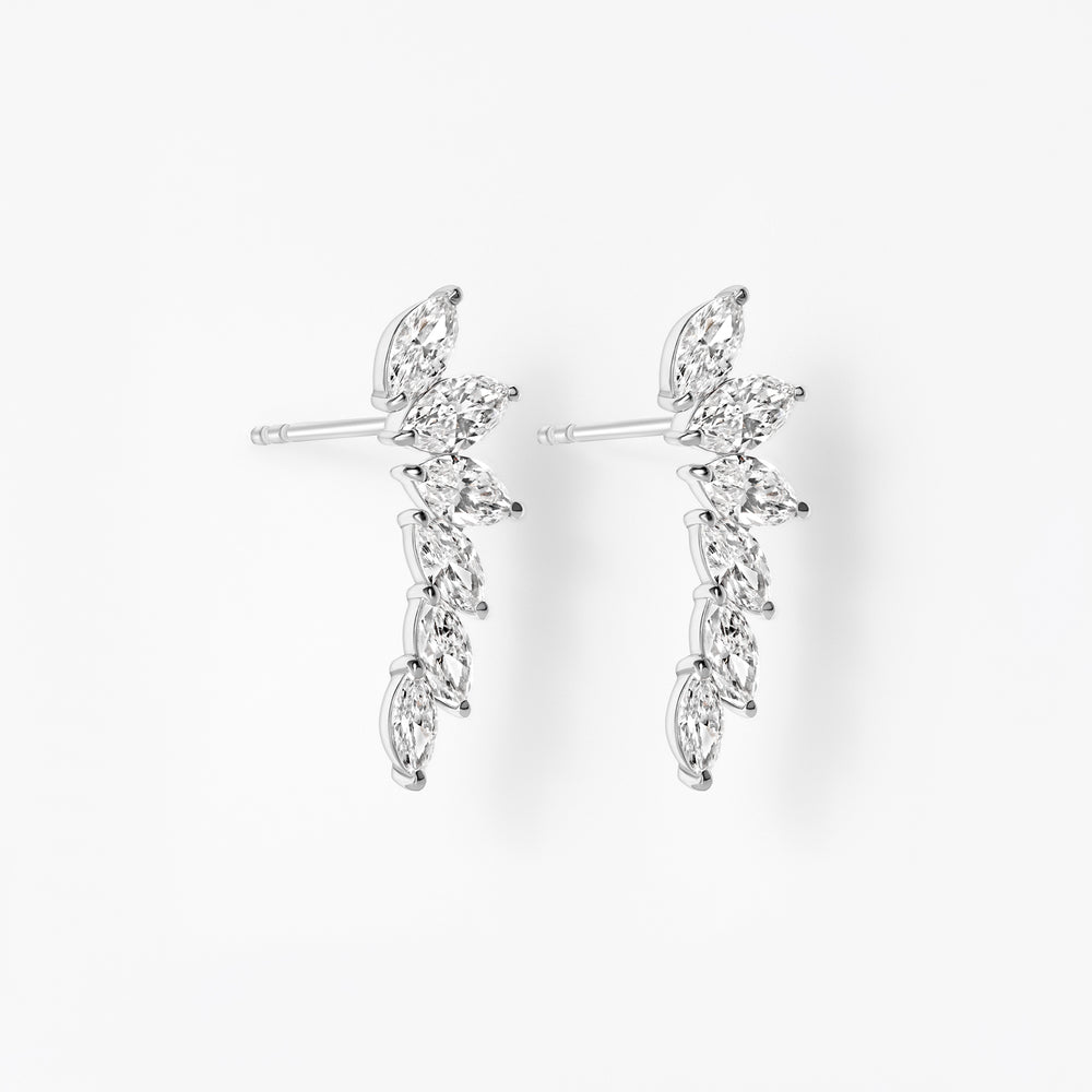 Marquise Diamond Crawler Earrings
