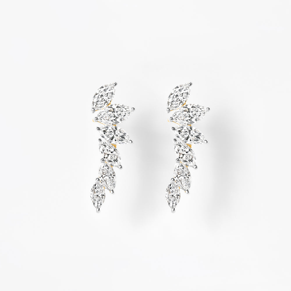 Marquise Diamond Crawler Earrings