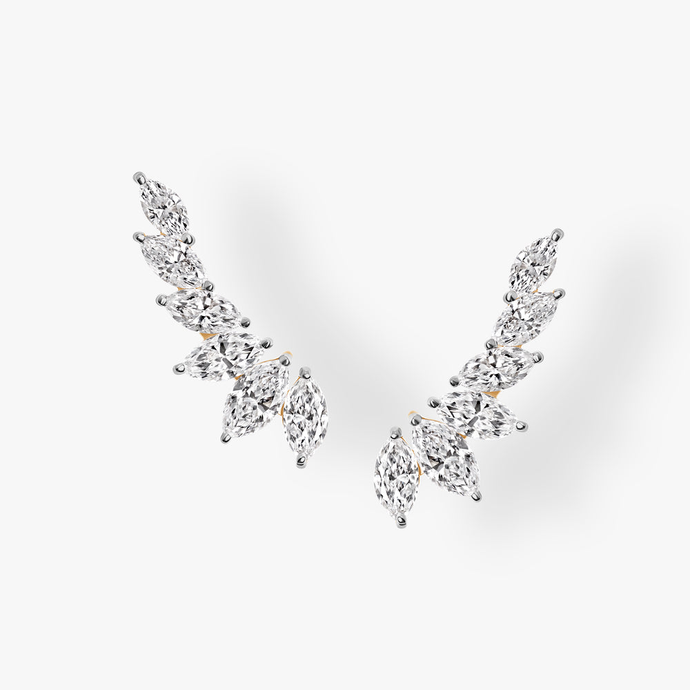 Marquise Diamond Crawler Earrings
