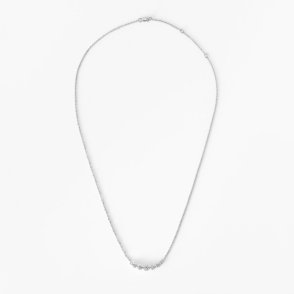 Round Diamond Graduated Necklace