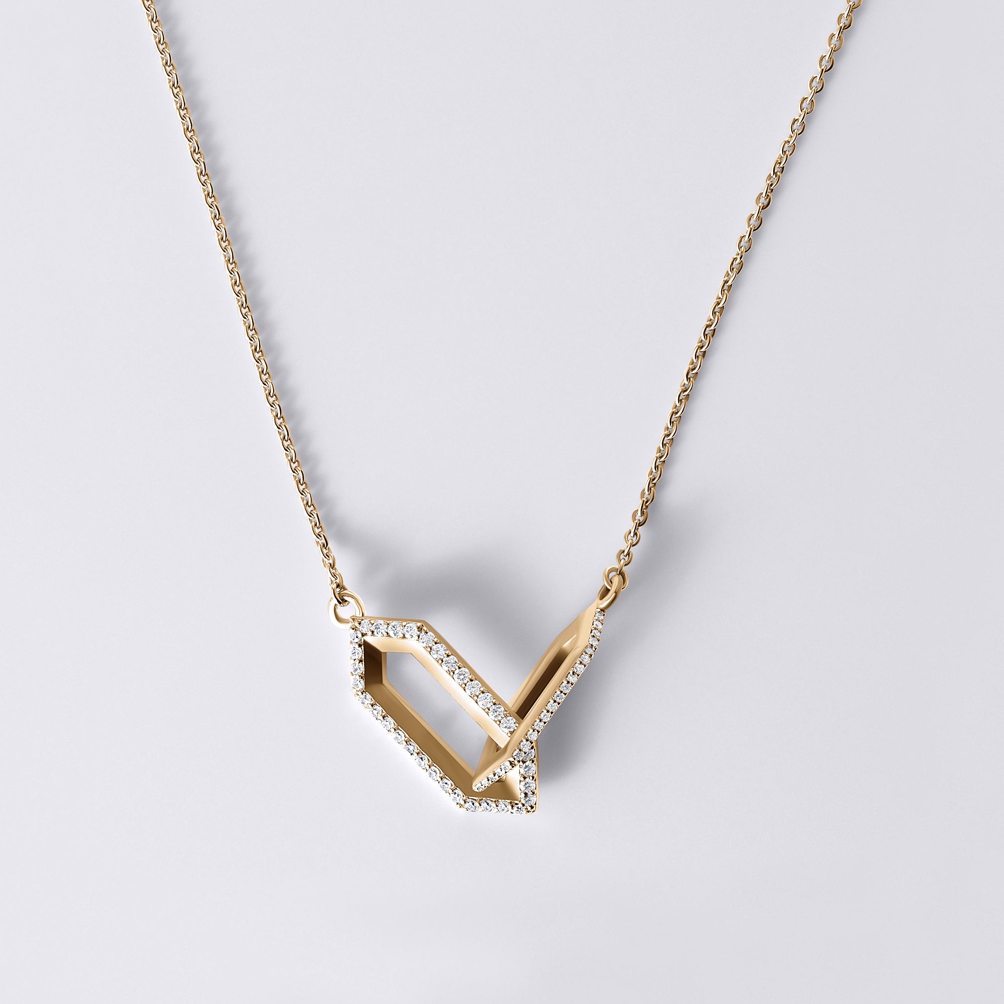 Legacy Love Interlocking Necklace (1/4 CTW ), 18K Yellow Gold Vermeil With Diamonds