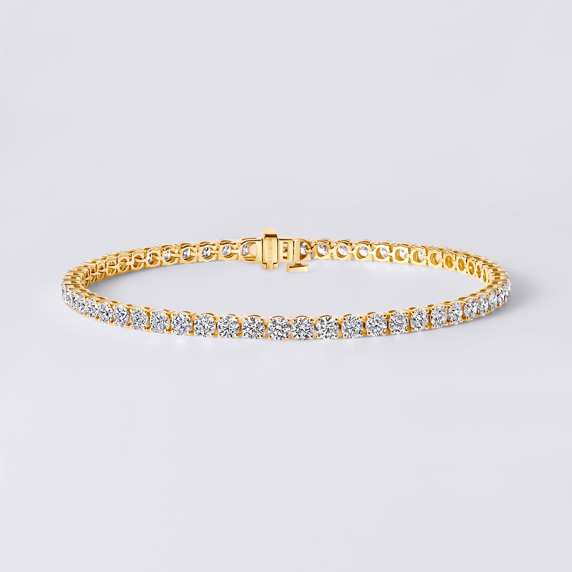 Diamond Classics Round 4 Prong Tennis Bracelet, Yellow Gold