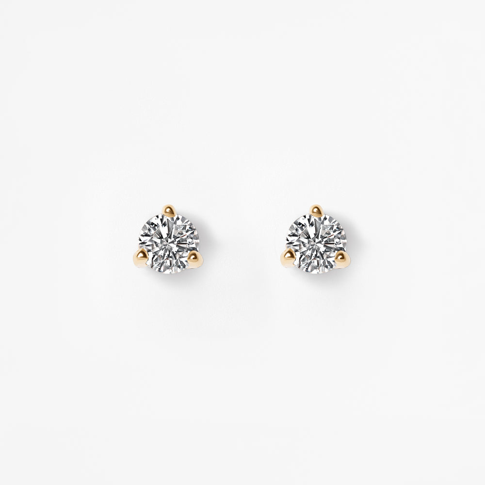 Round Diamond Mini Stud Earrings