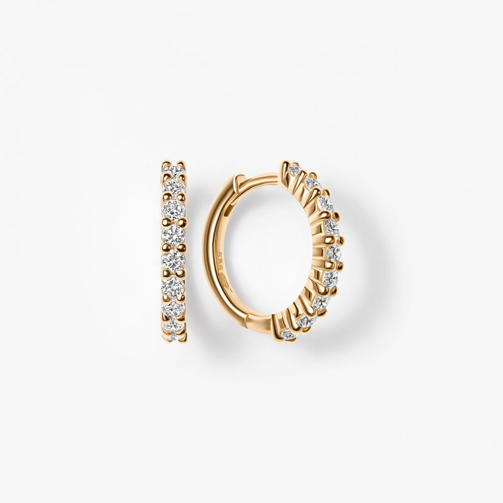Pavé Diamond Mini Huggie Earrings