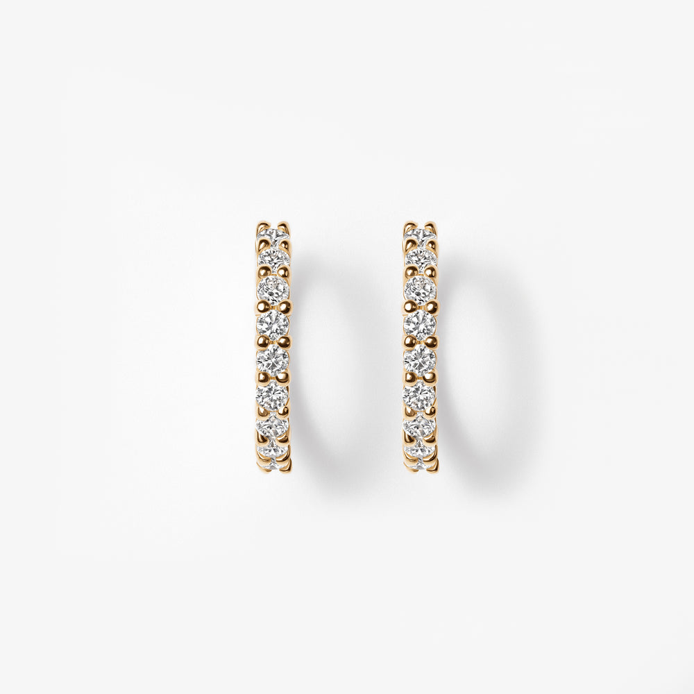 Pavé Diamond Mini Huggie Earrings