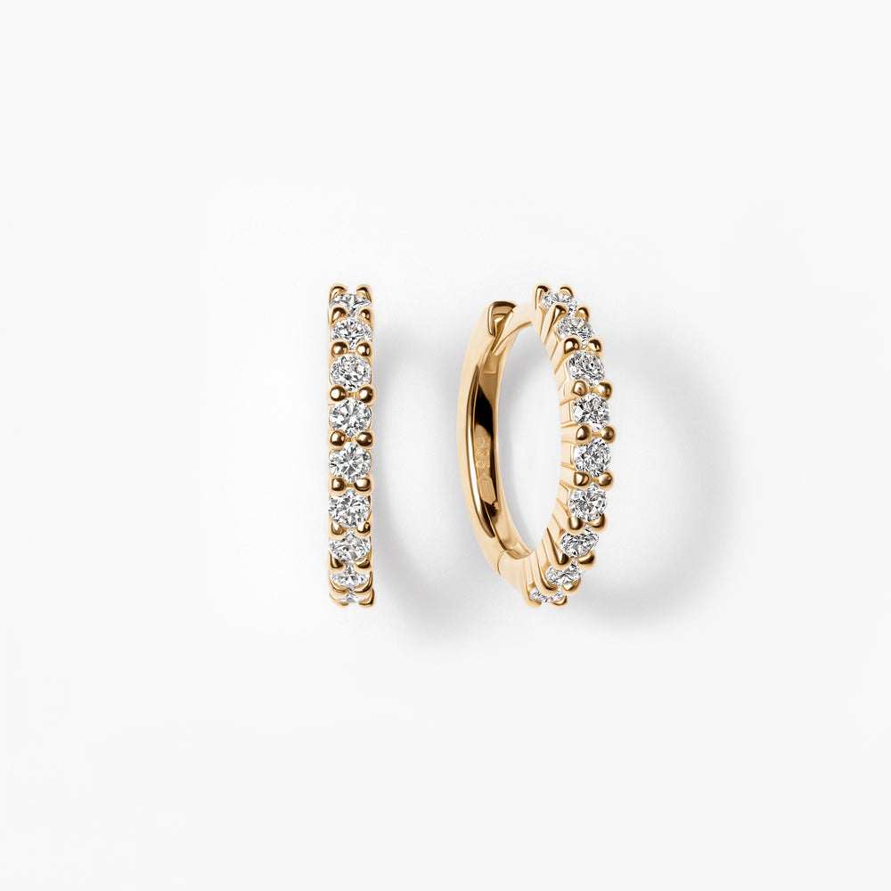 Pavé Diamond Mini Huggie Earrings