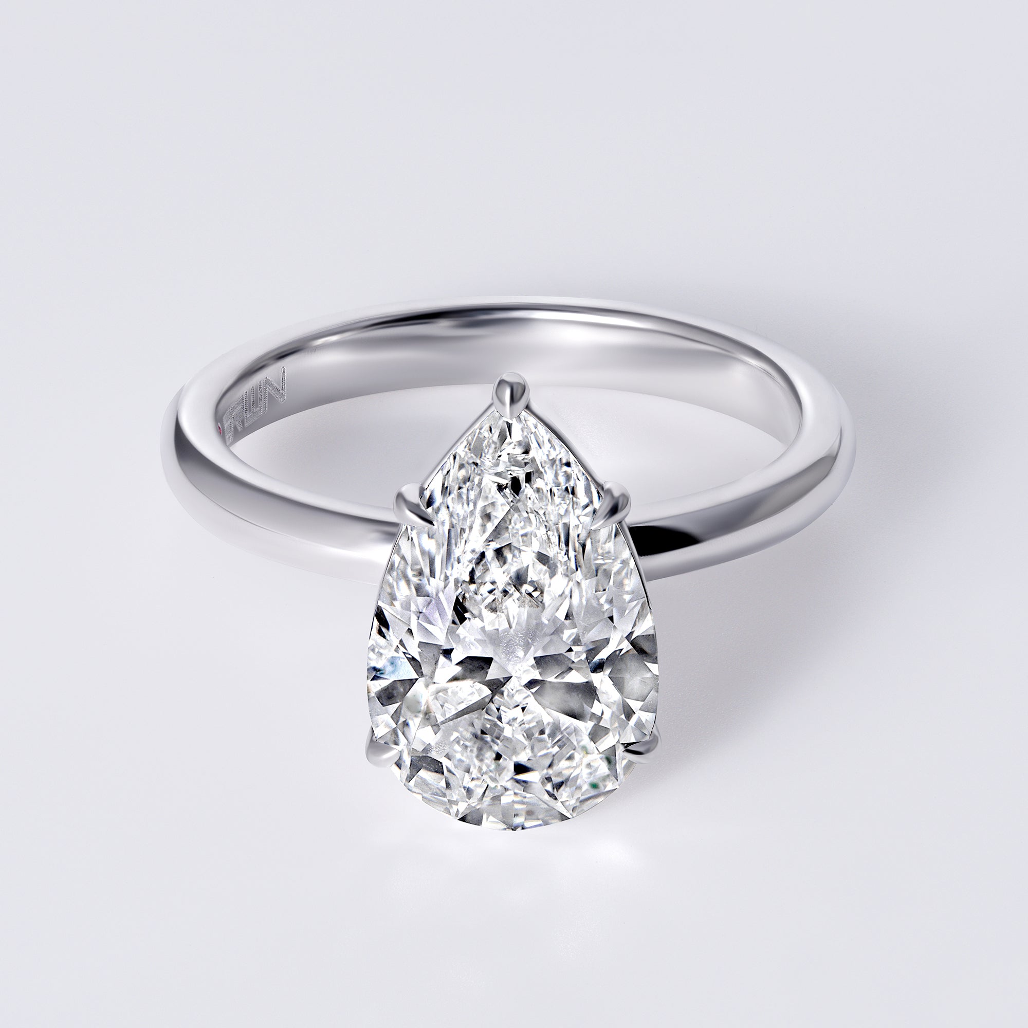 Mira 3.03 CTW Pear Diamond Solitaire Engagement Ring