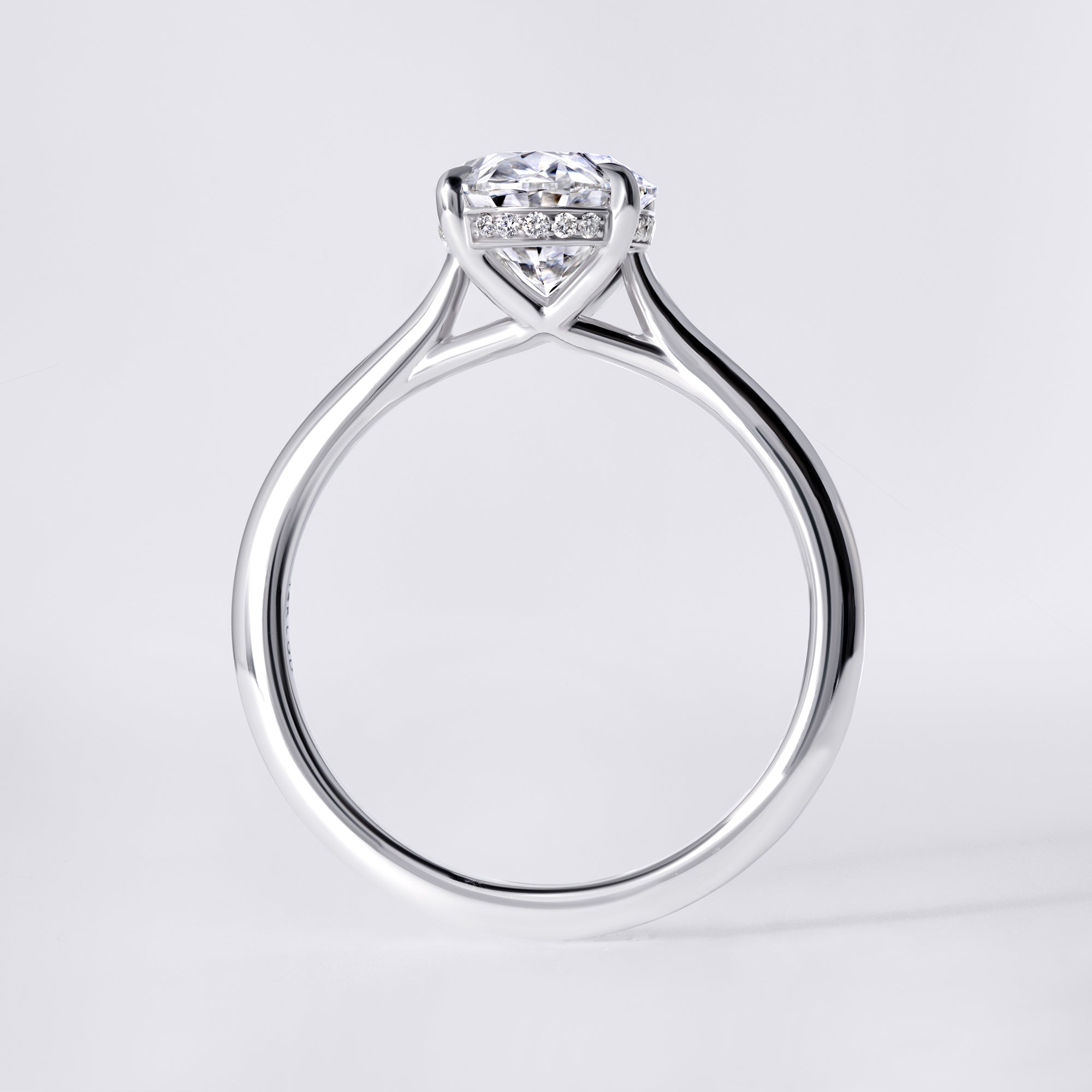 Sora 2.05 CTW Oval Diamond Hidden Halo Engagement Ring