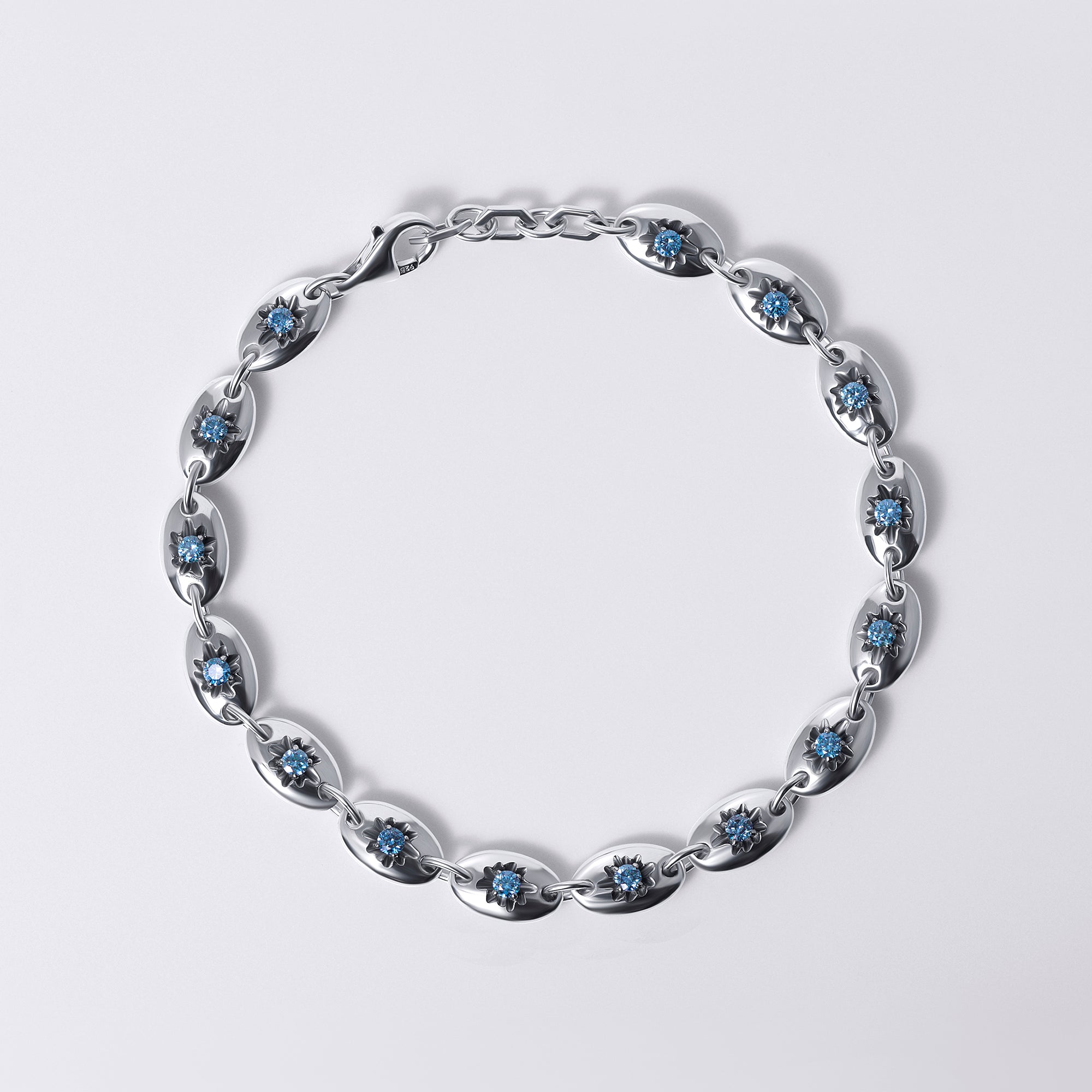 Solaris Blue Diamond Bead Bracelet (1 1/2CTW)