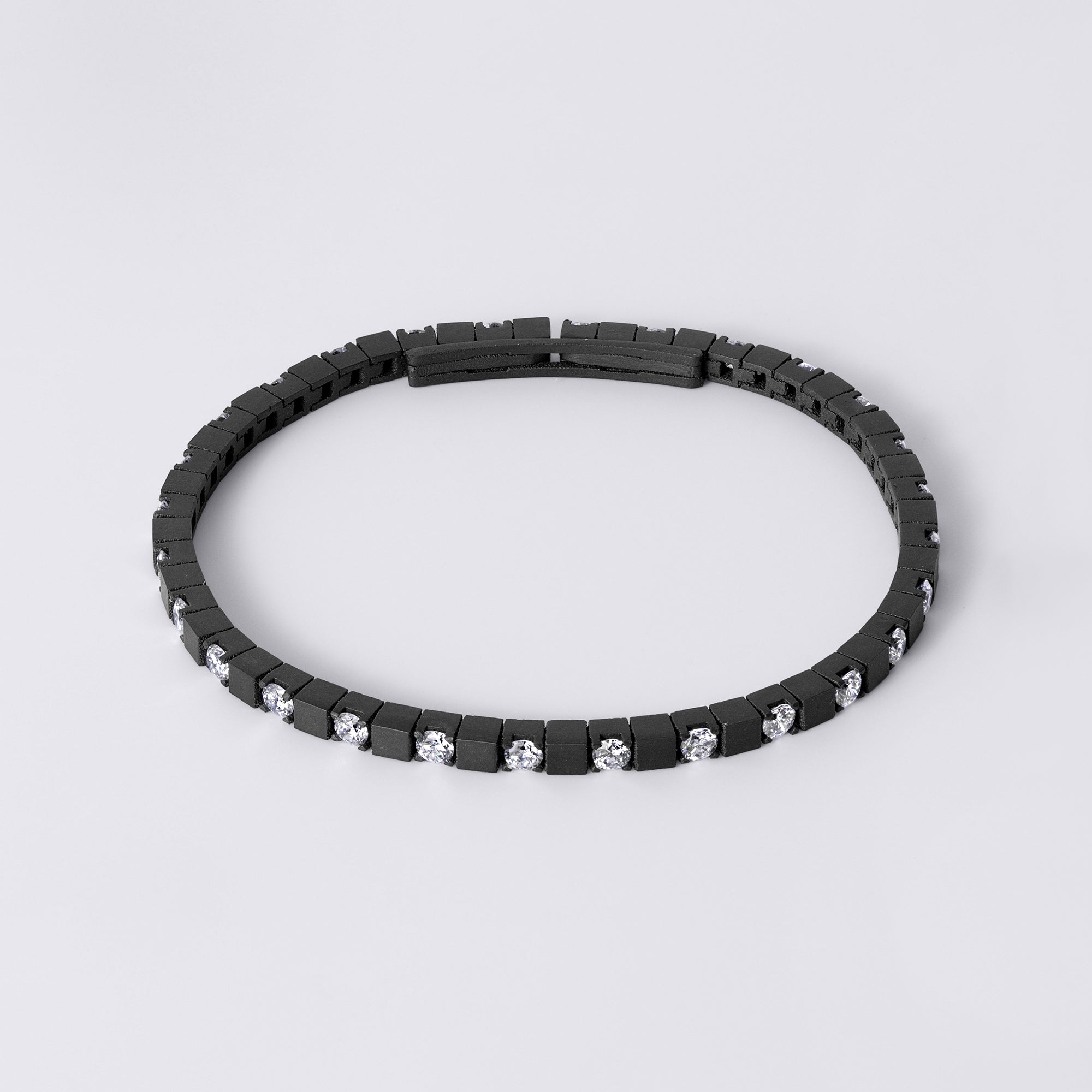 Noir Alternating Diamond Black Tennis Bracelet