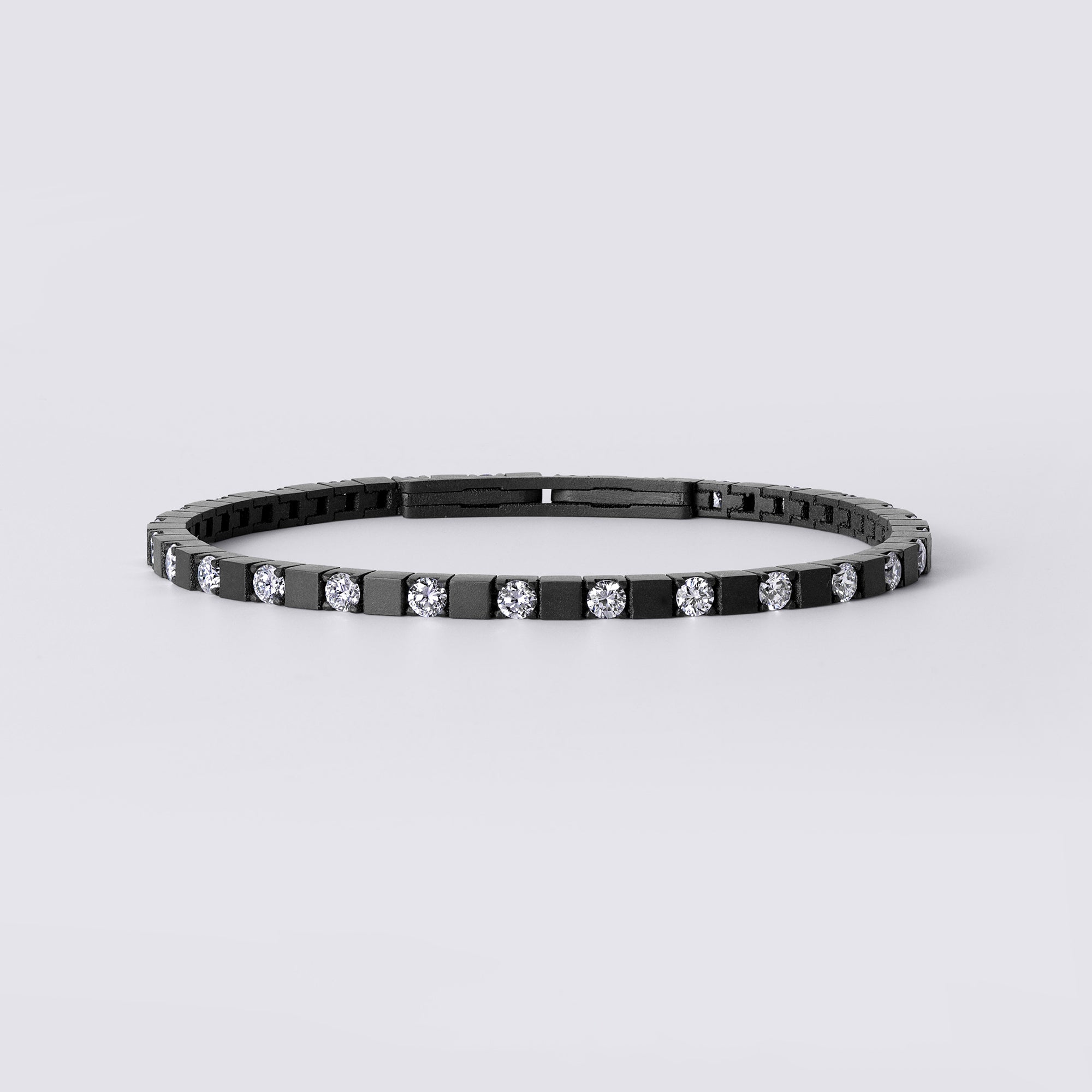 Noir Alternating Diamond Black Tennis Bracelet