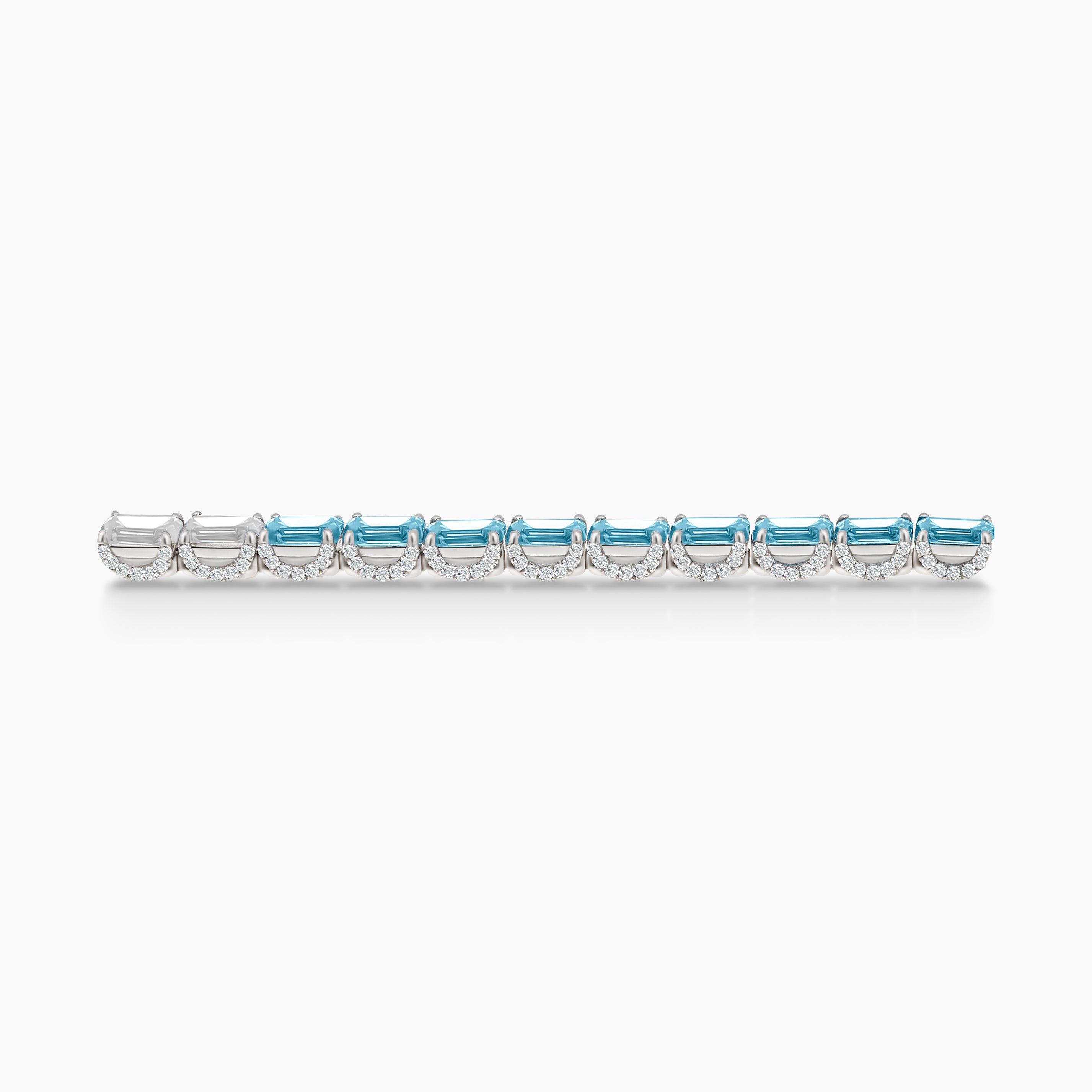 Blue Ombré Lab Diamond Linear Earring