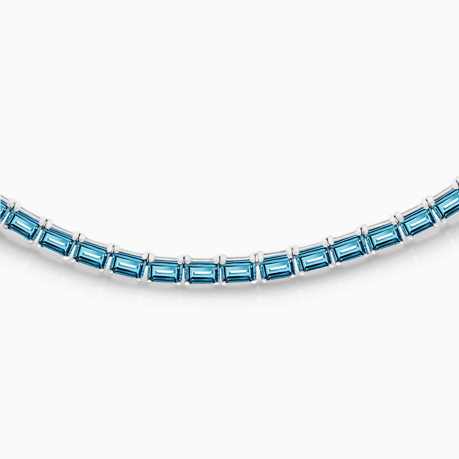 Blue Ombré Lab Diamond Tennis Necklace