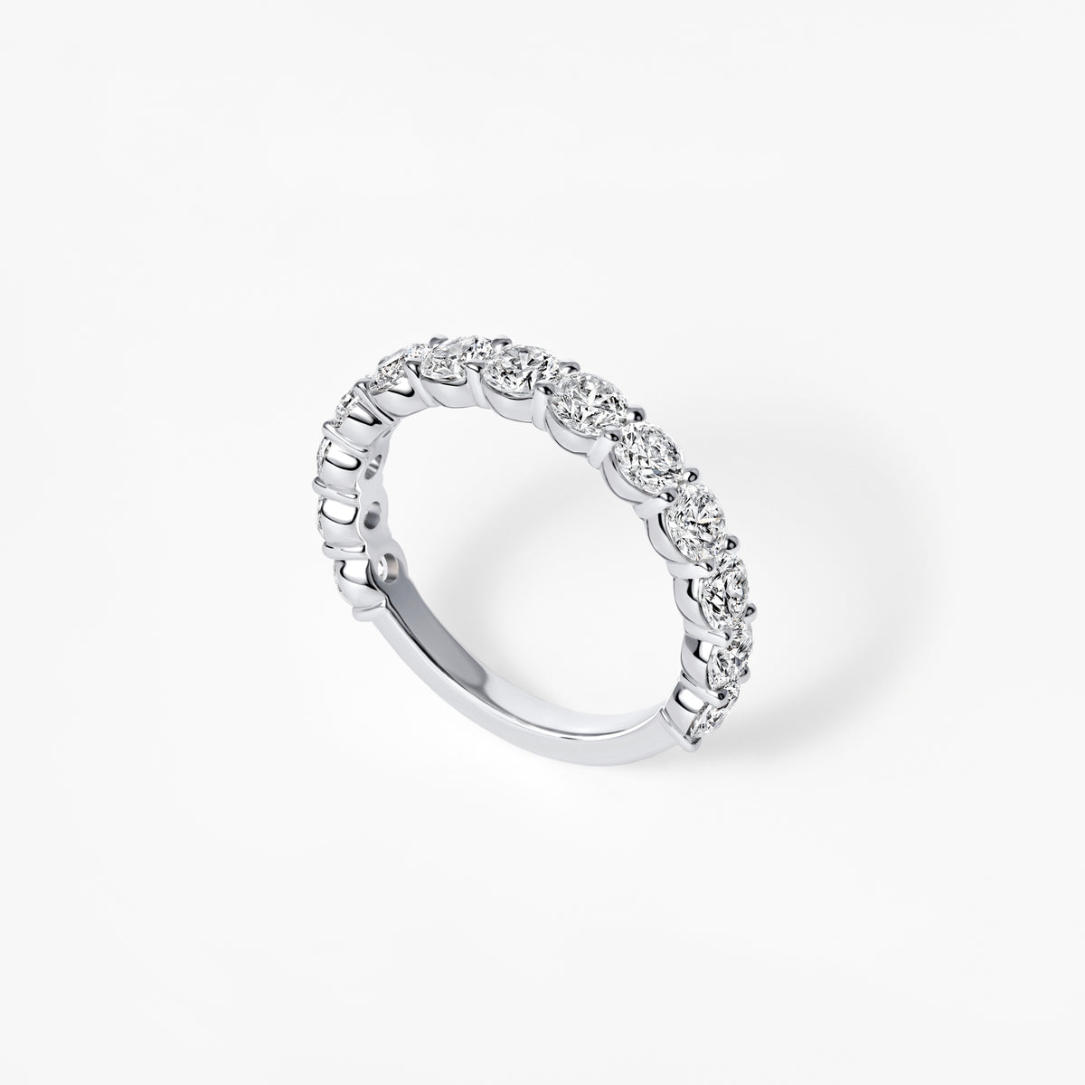 Oval Diamond East West Anniversary Band