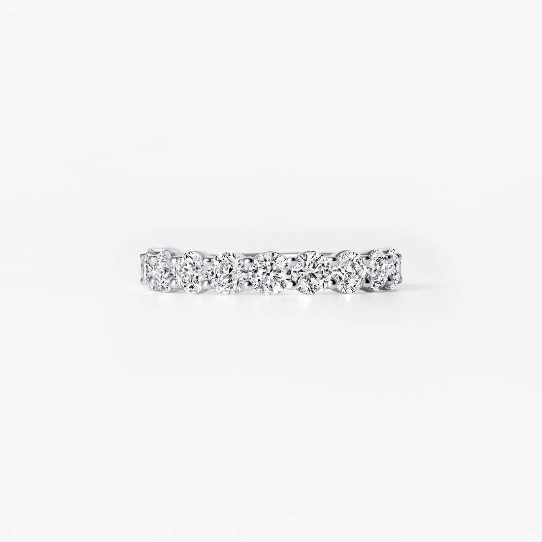 Oval Diamond East West Anniversary Band
