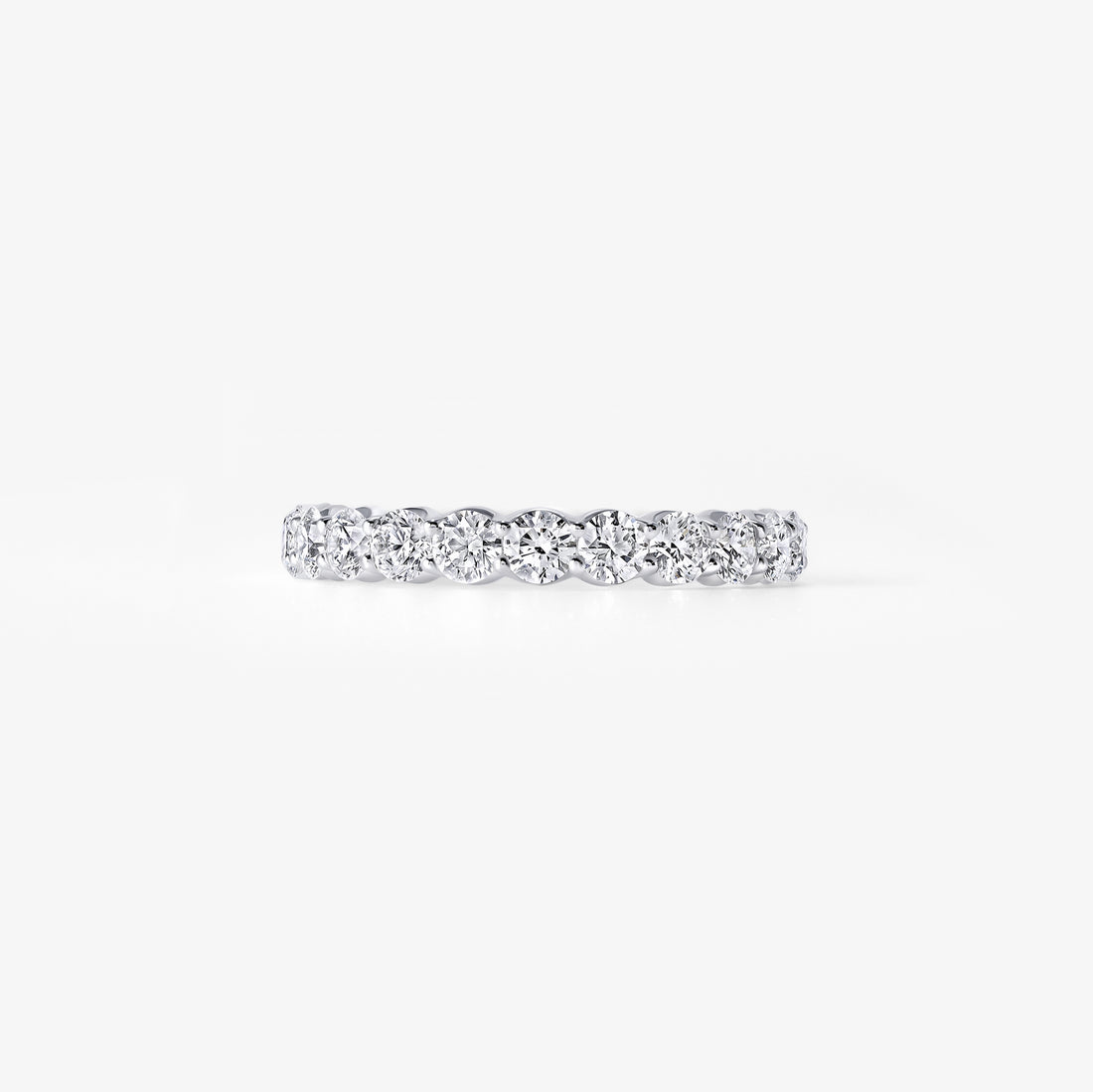Round Diamond Petite U-Prong Anniversary Band