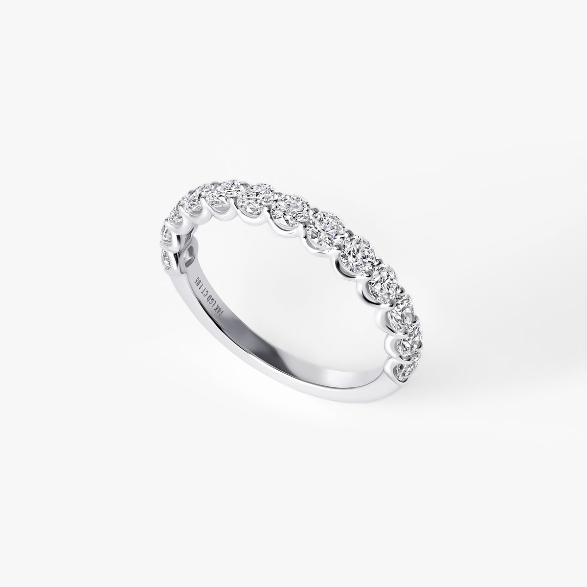 Round Diamond Petite U-Prong Anniversary Band