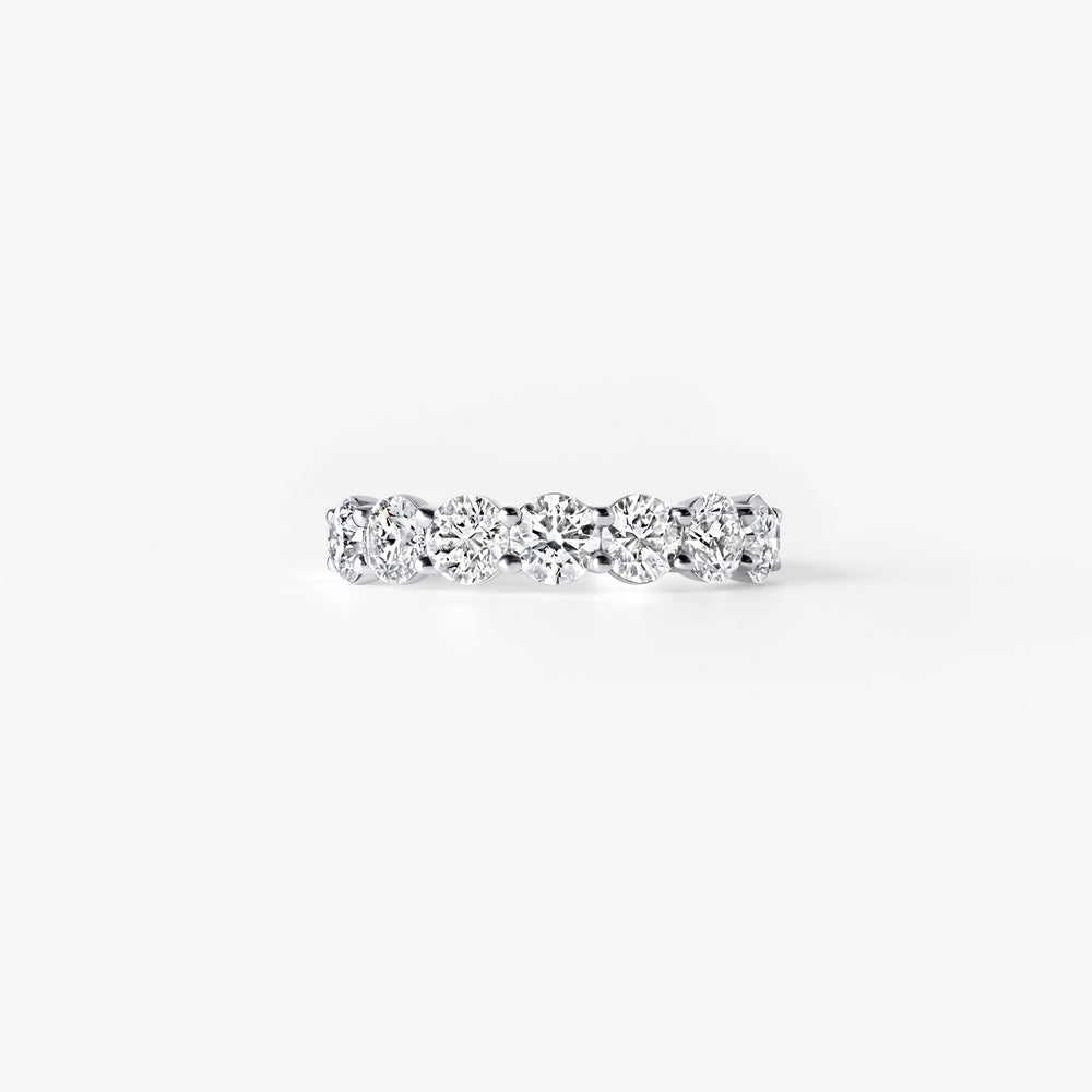 Round Diamond Seven Stone Anniversary Band