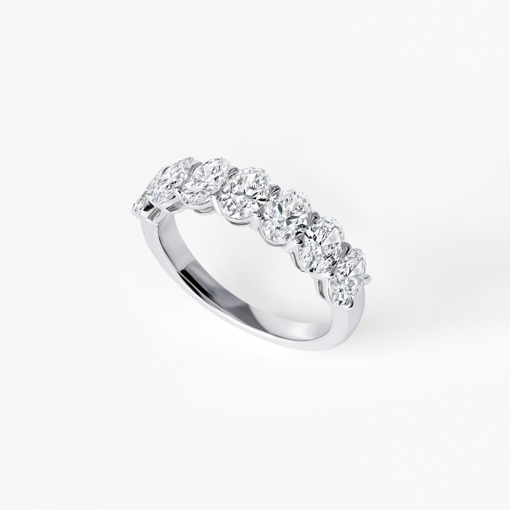 Oval Diamond Seven Stone Anniversary Band