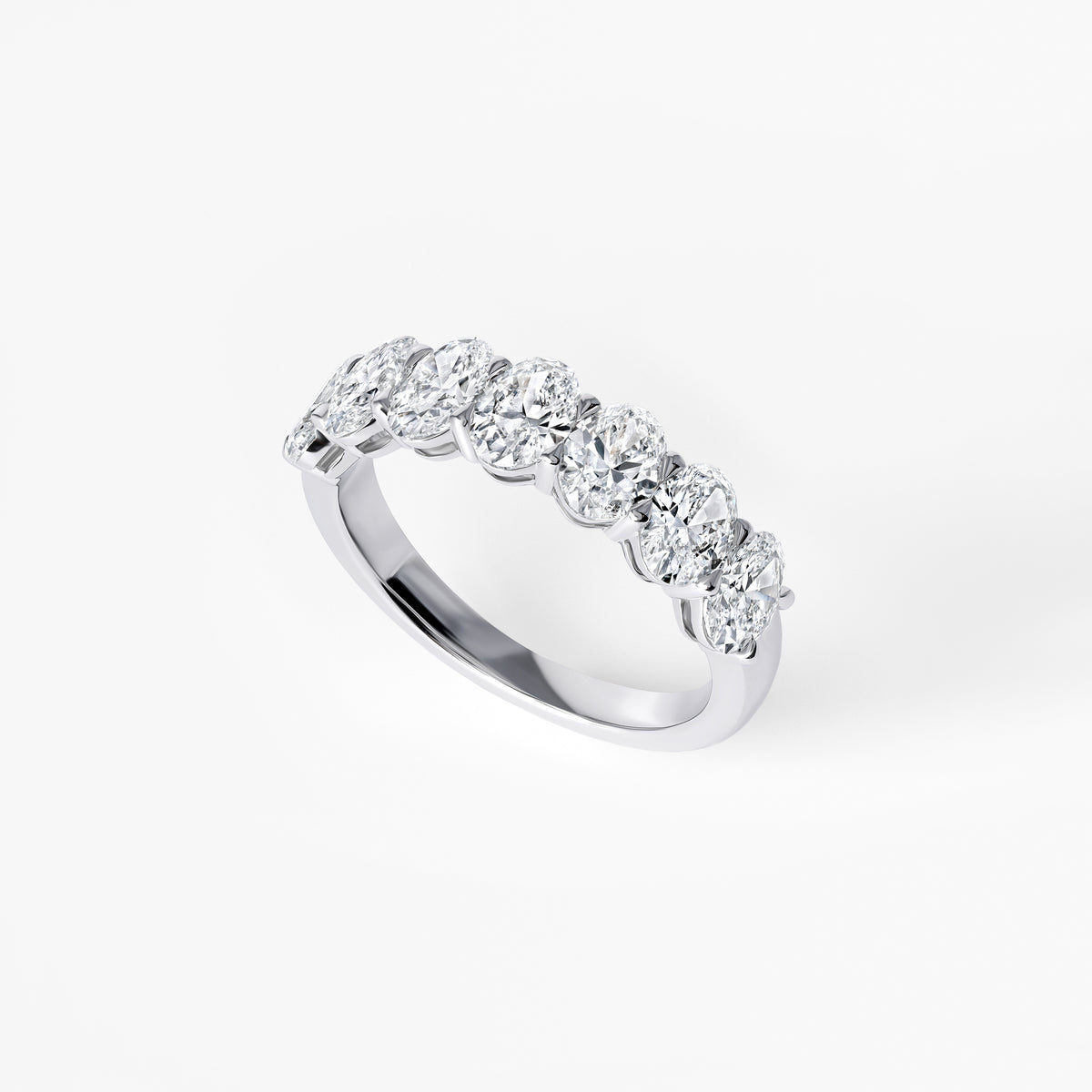 Oval Diamond Seven Stone Anniversary Band