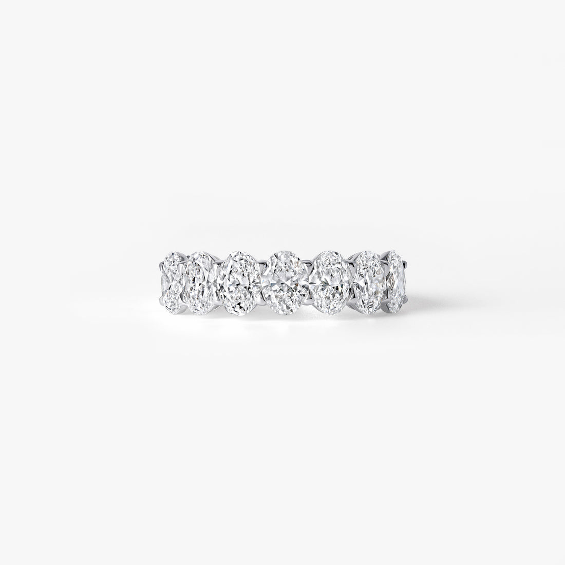 Oval Diamond Seven Stone Anniversary Band