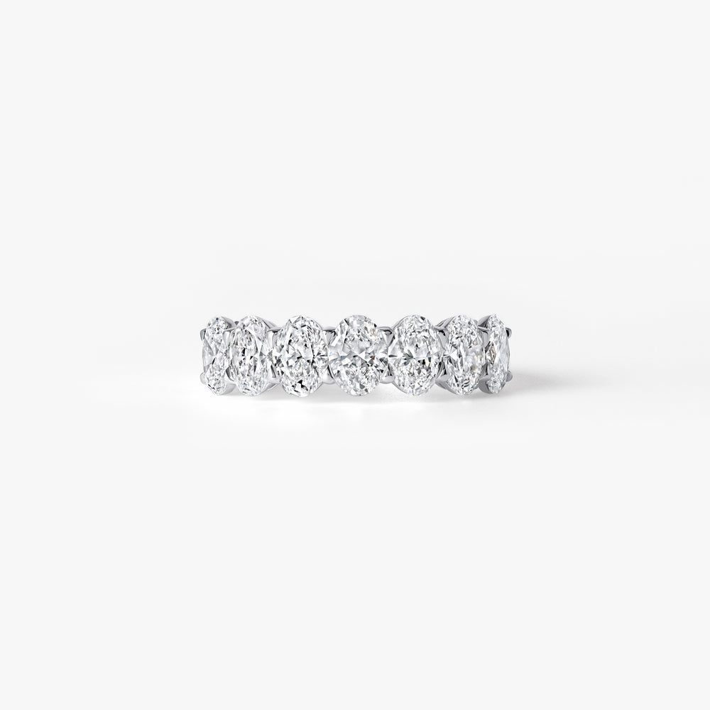 Oval Diamond Seven Stone Anniversary Band
