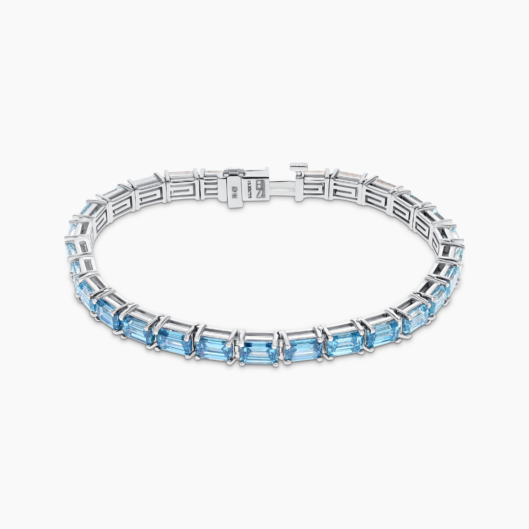 Blue Ombré Lab Diamond Tennis Bracelet