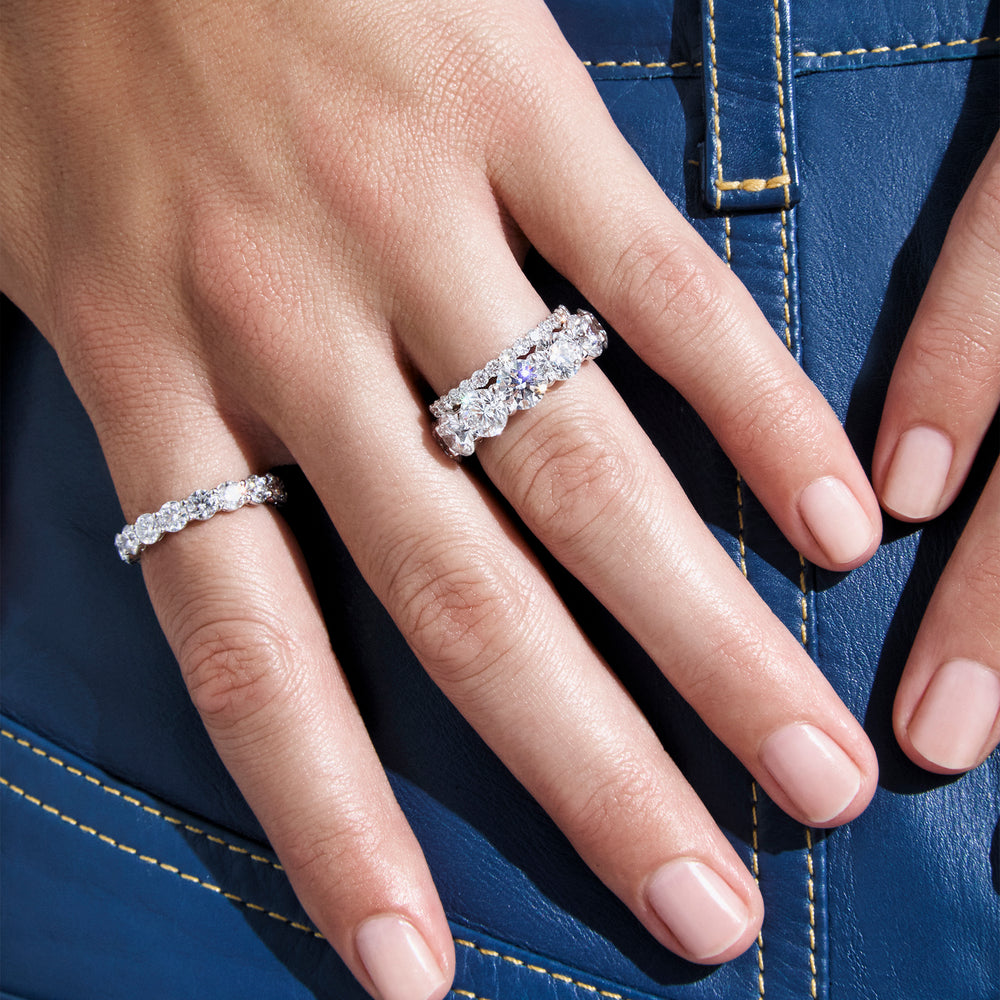 Round Diamond Stacking Eternity Band