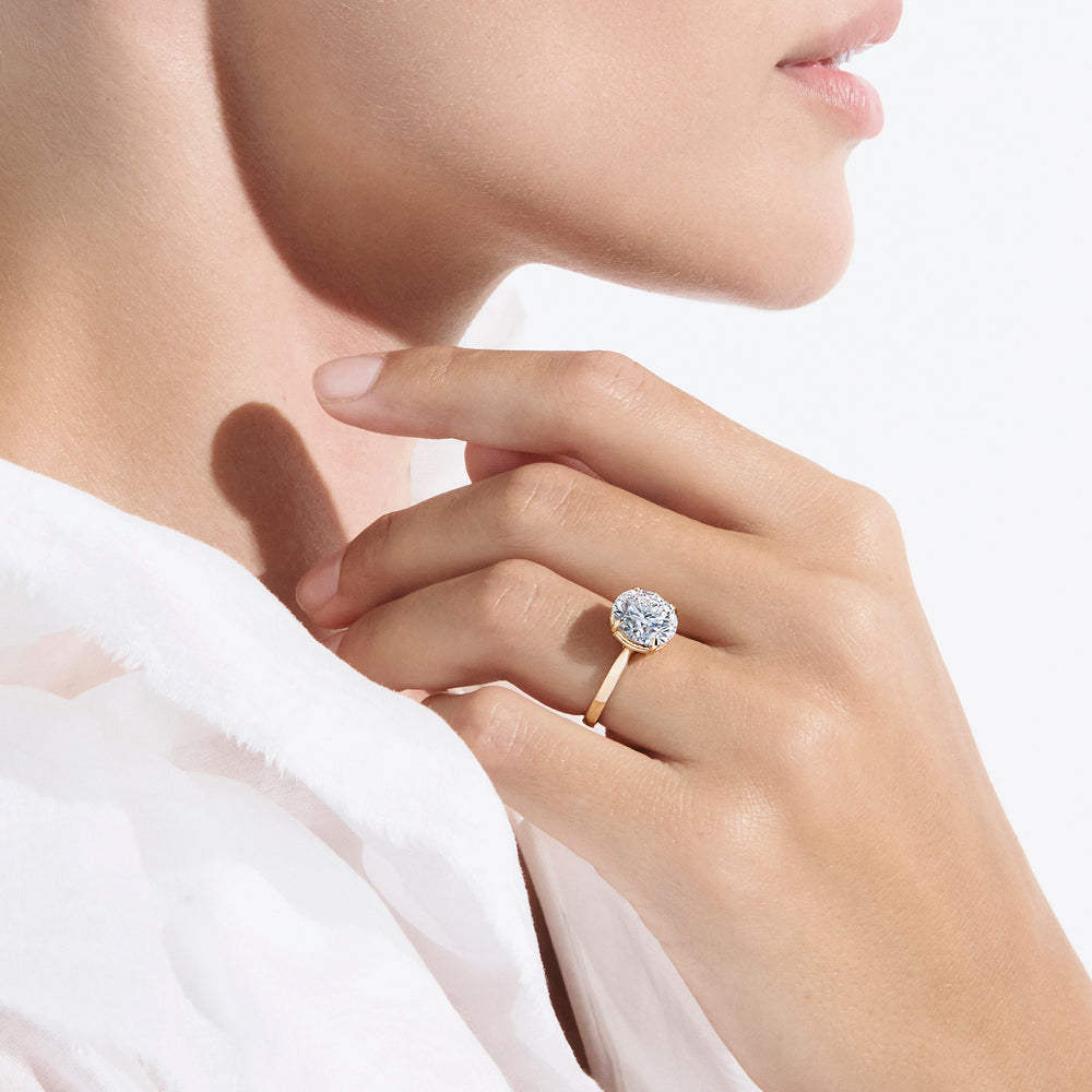 4.13CT Round Solitaire Engagement Ring