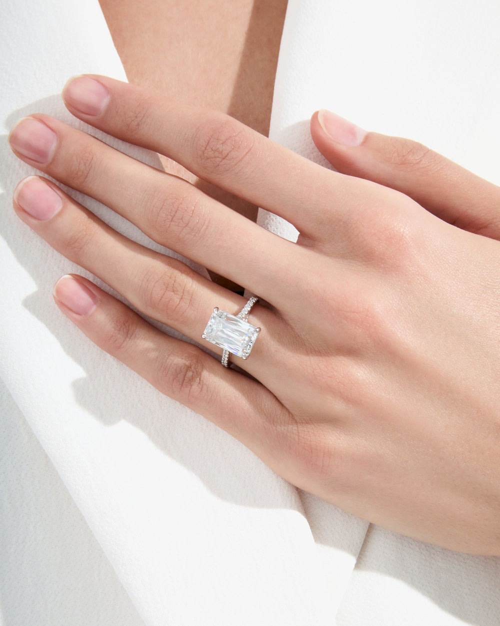 5.33CT Crisscross Pavé Engagement Ring