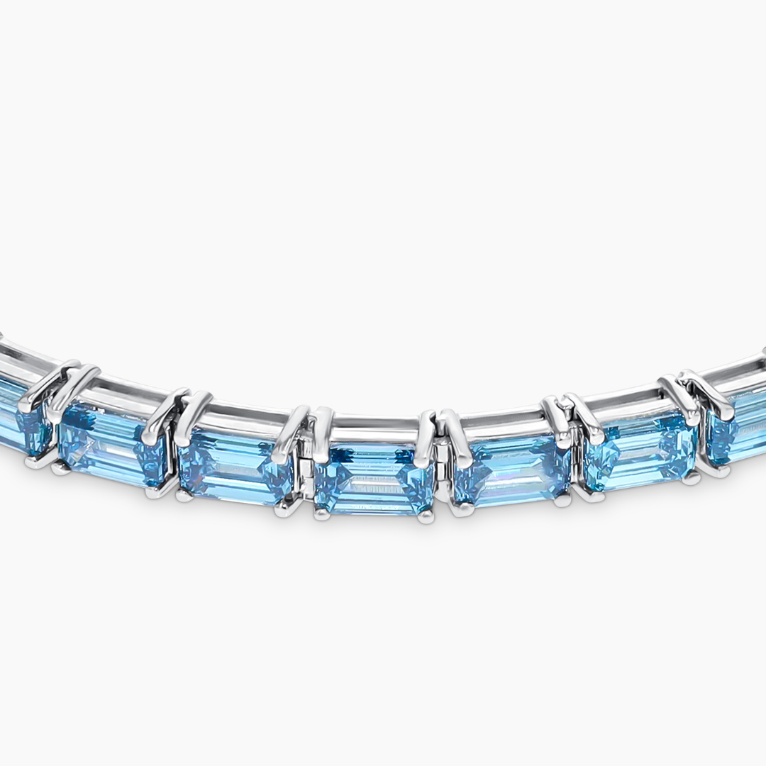 Blue Ombré Lab Diamond Tennis Bracelet