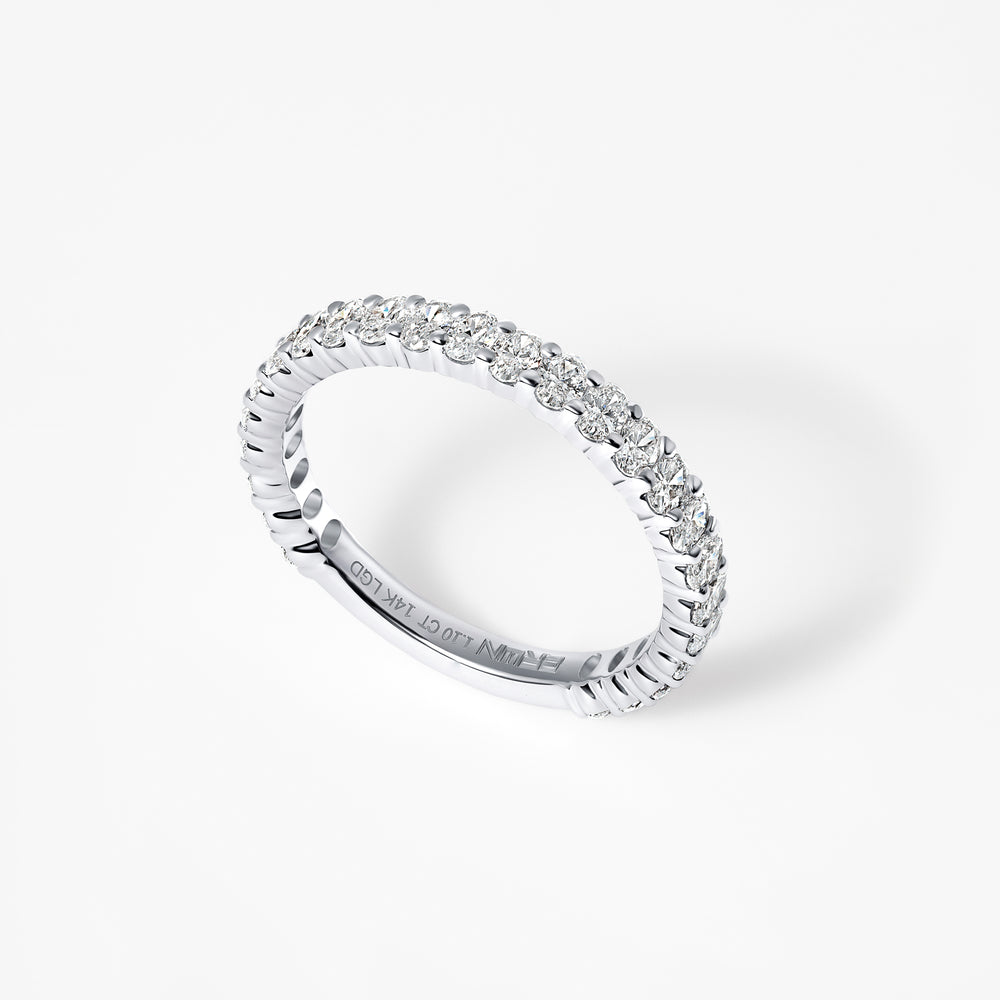 Oval Diamond Petite Anniversary Band