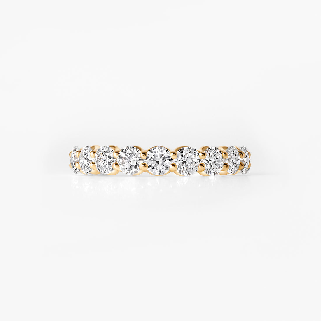 Round Diamond U-Prong Anniversary Band