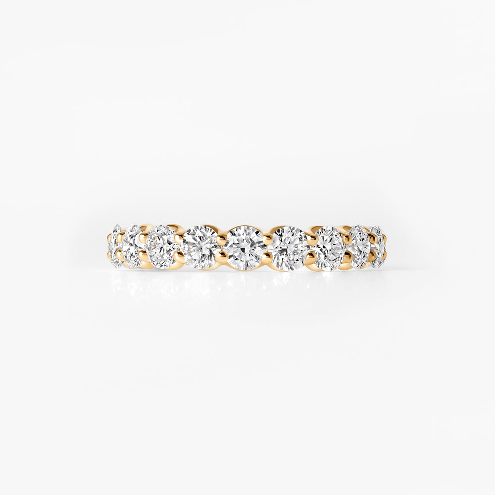 Round Diamond U-Prong Anniversary Band