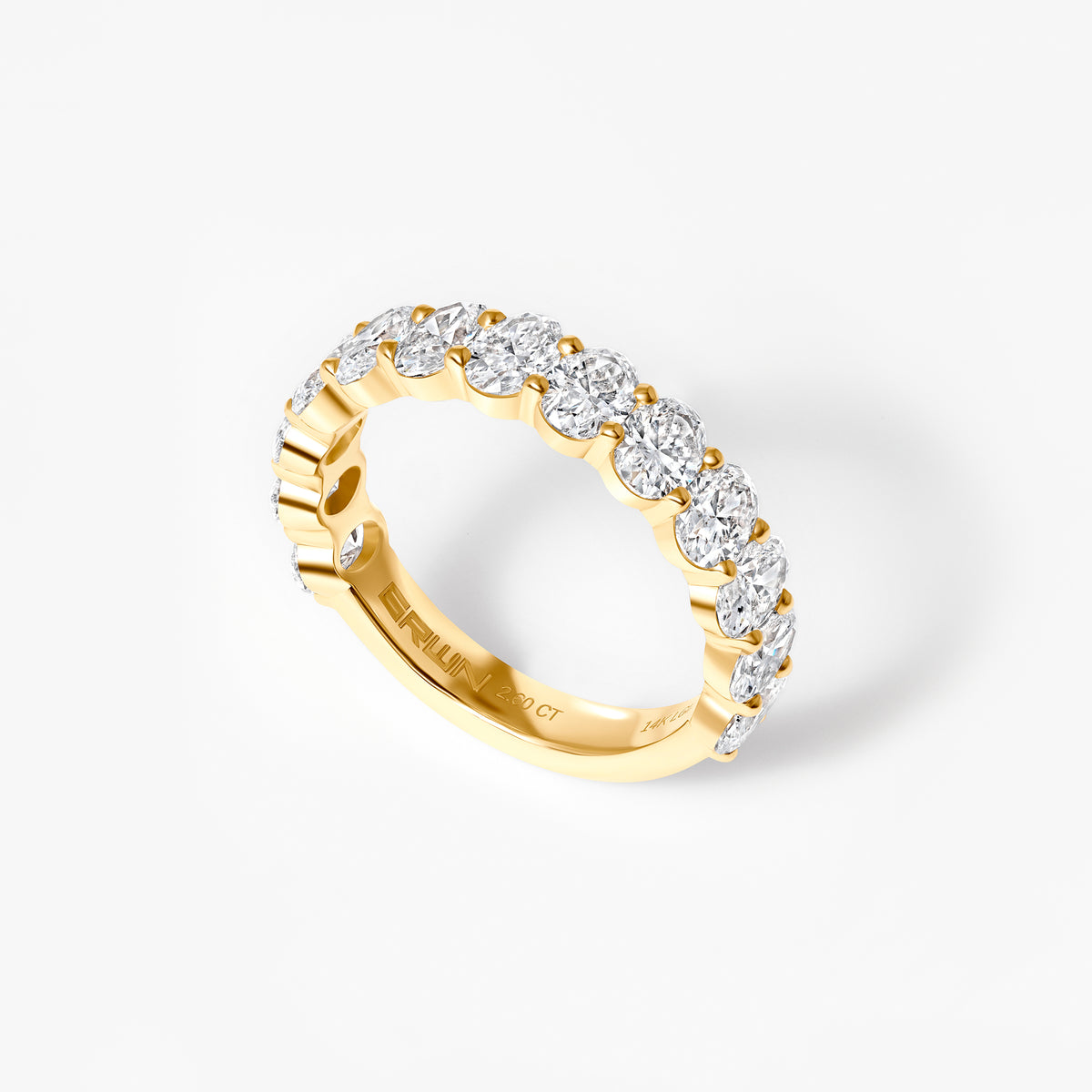 Oval Diamond Prong Set Anniversary Band