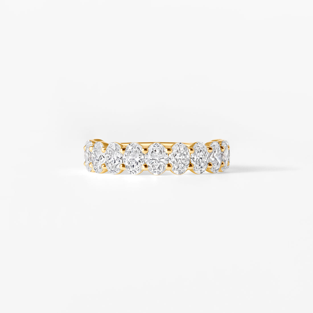 Oval Diamond Prong Set Anniversary Band