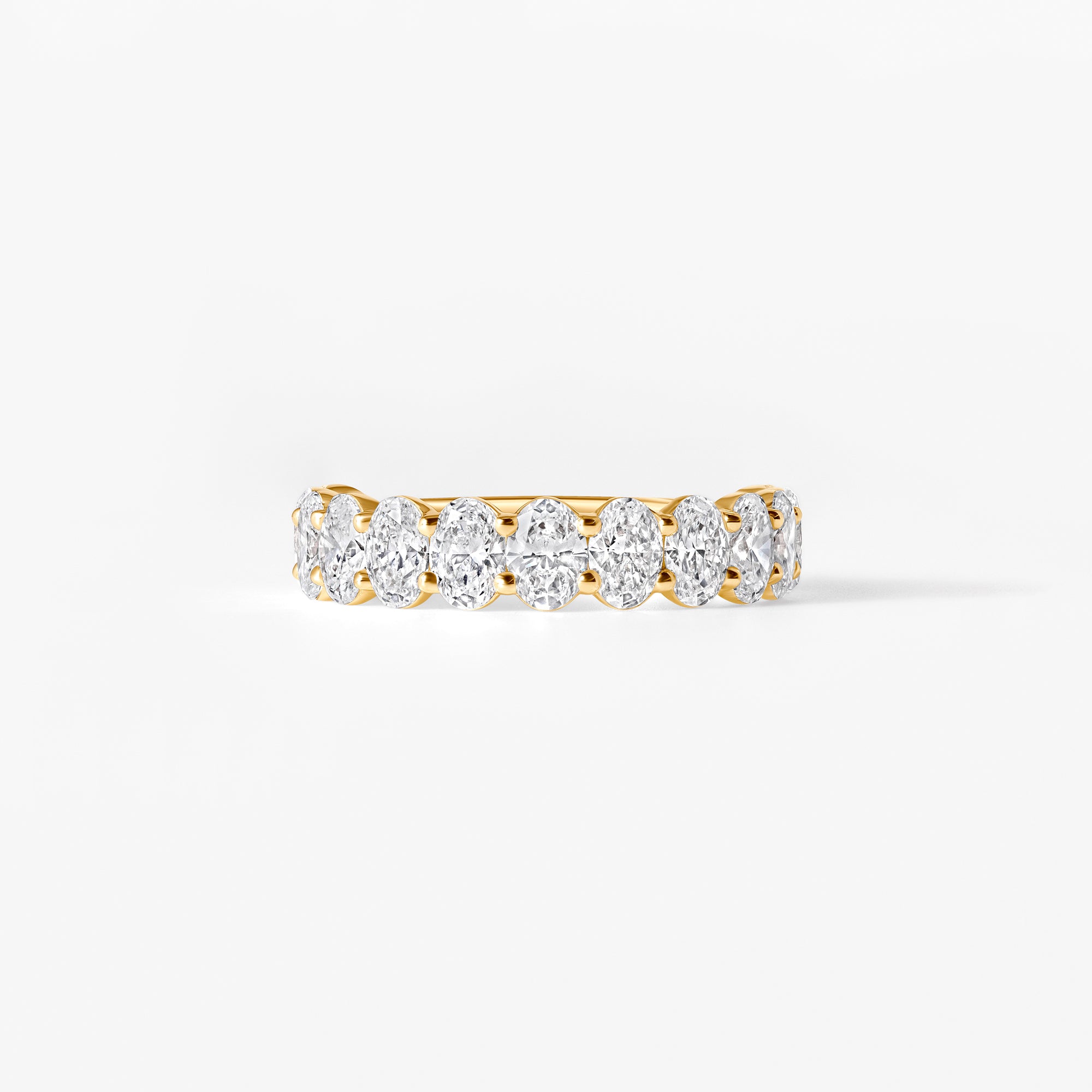 Oval Diamond Prong Set Anniversary Band