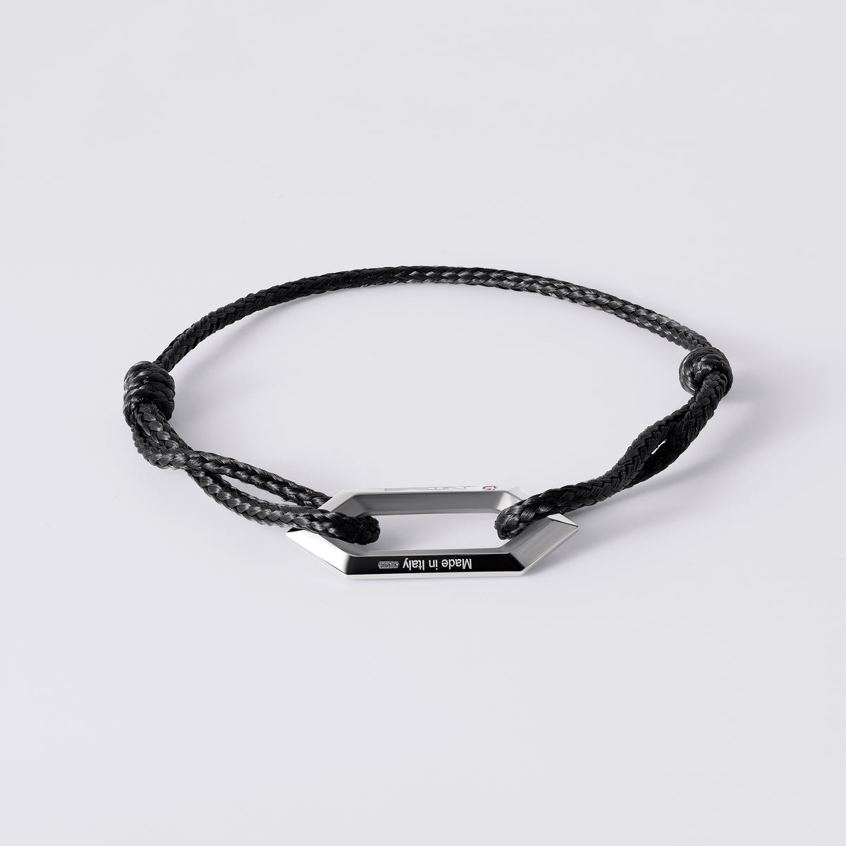 Legacy Link White Rhodium Titanium Cord Bracelet