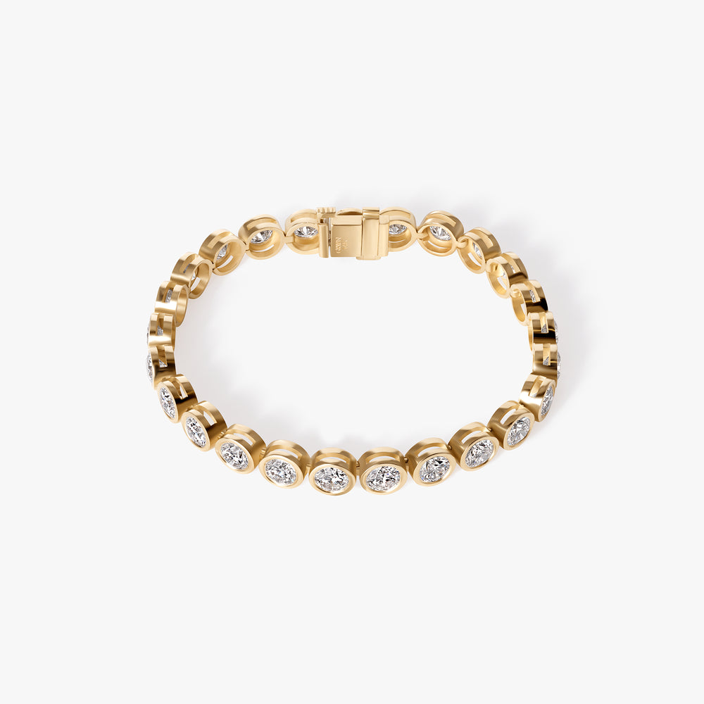 Round Diamond Bezel Tennis Bracelet
